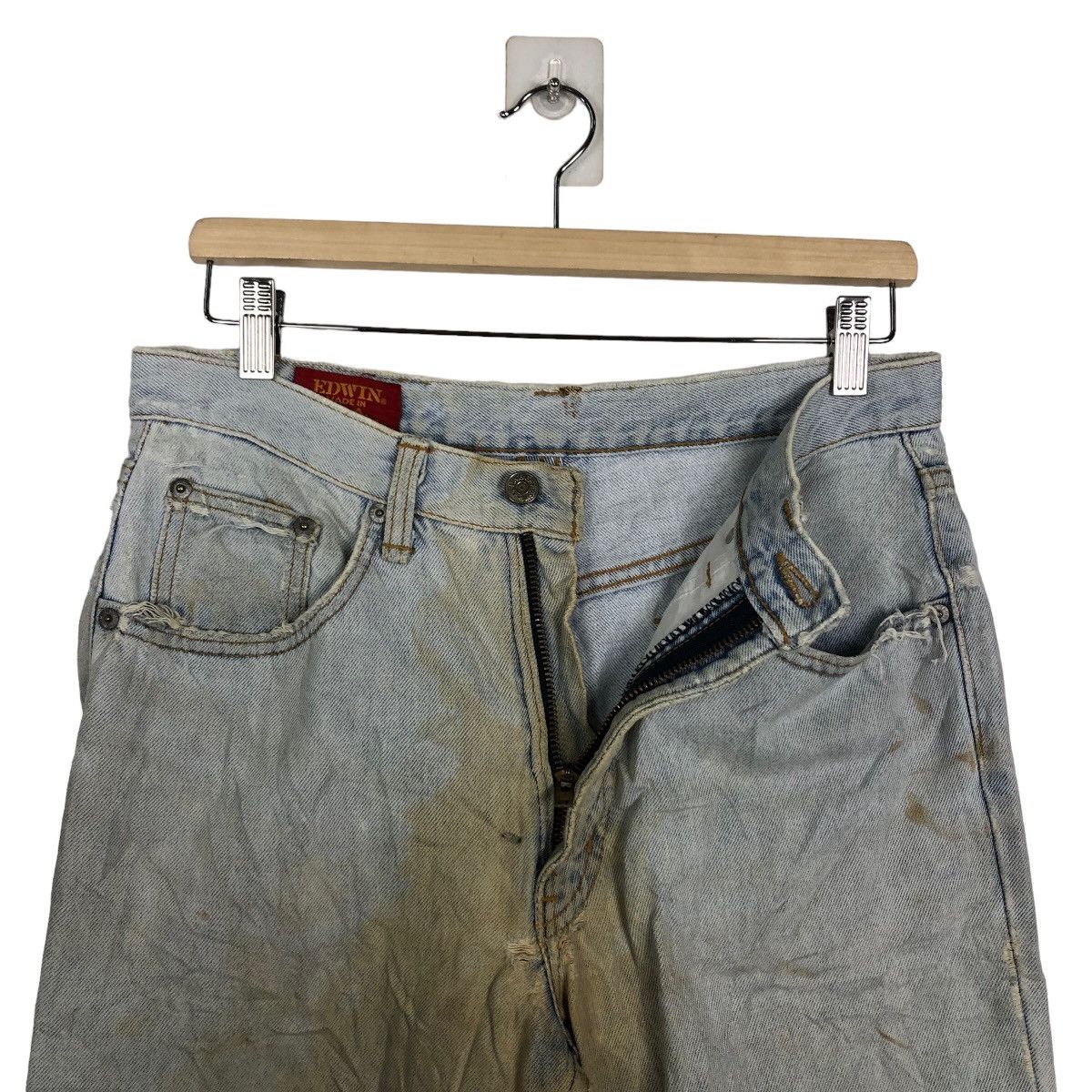 Japanese Brand 🔥70’s True Vintage Distressed Denim Jeans Edwin Made In Usa Size US 30 / EU 46 - 10 Thumbnail
