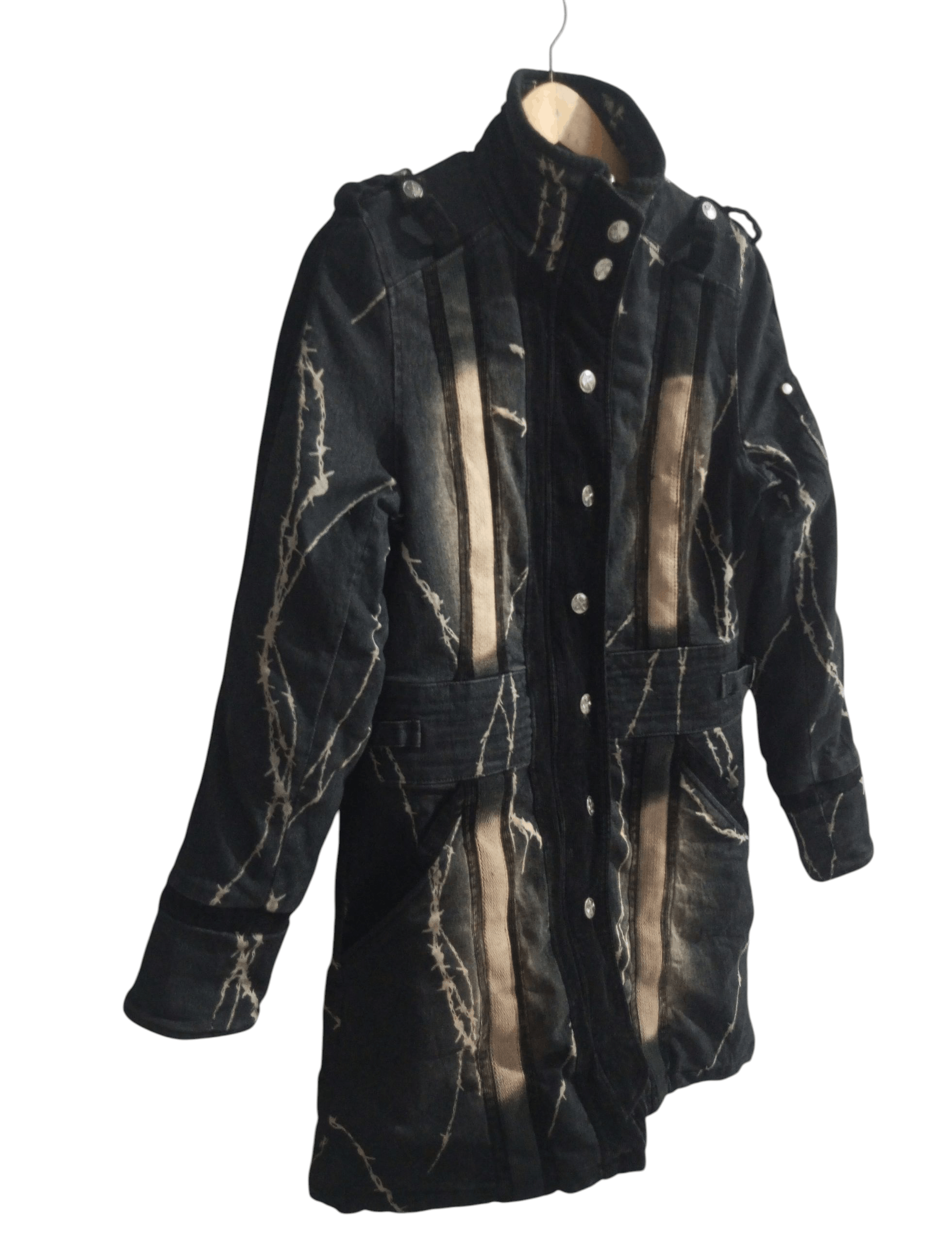 Japanese Brand Ozz on Hikozoh barbed wire denim mix corduroy jacket Size US M / EU 48-50 / 2 - 3 Thumbnail
