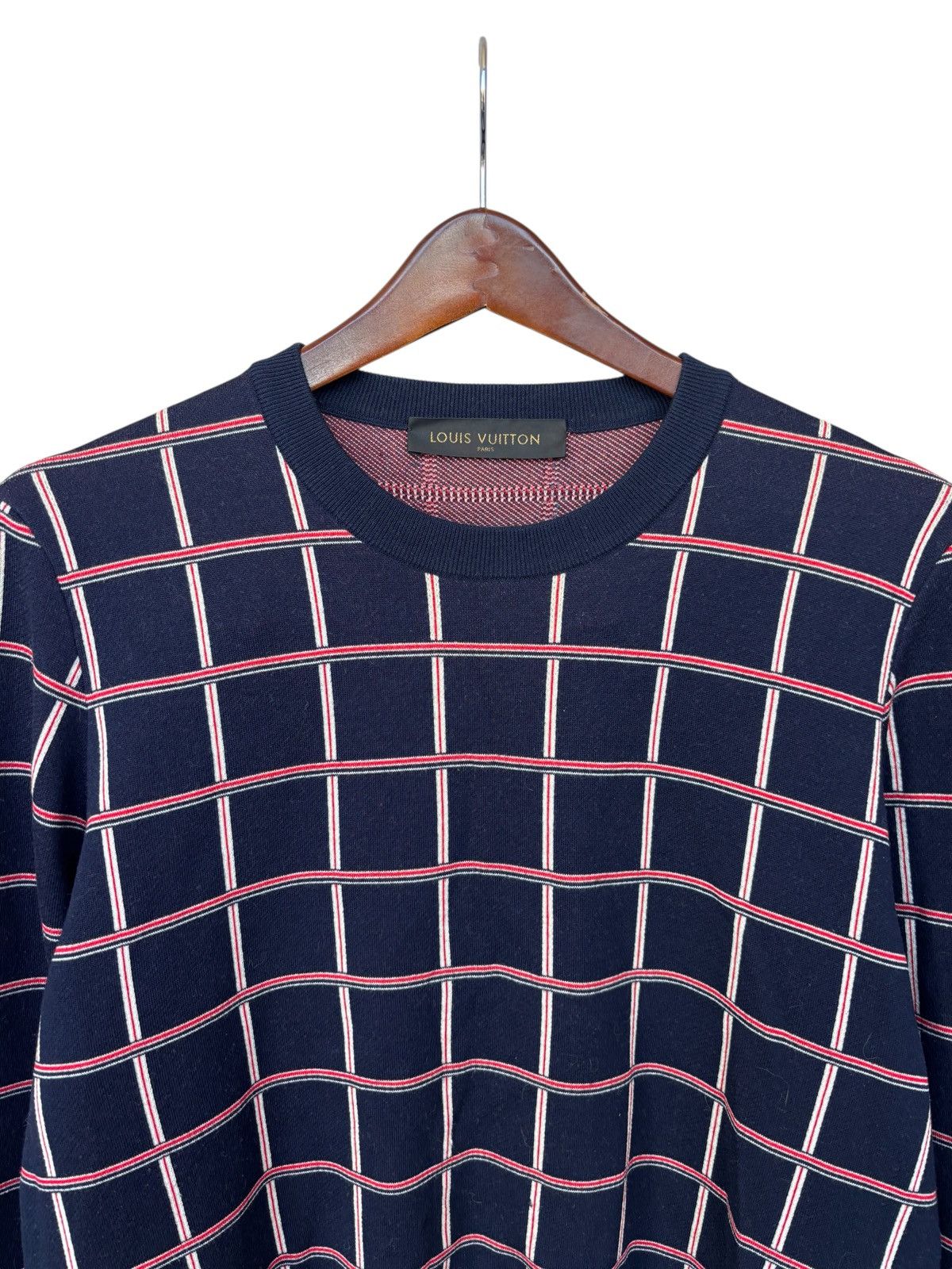 Louis Vuitton Louis Vuitton Check Wool Knit Sweater Size US L / EU 52-54 / 3 - 2 Thumbnail