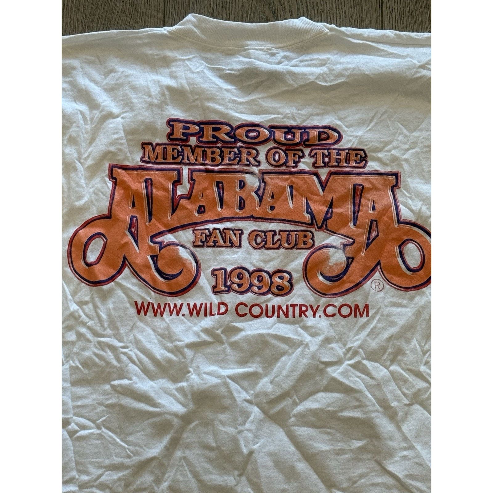 Fruit Of The Loom Vintage Alabama Fan Club 1998 Tour White Graphic Concert Tee Size US L / EU 52-54 / 3 - 8 Thumbnail