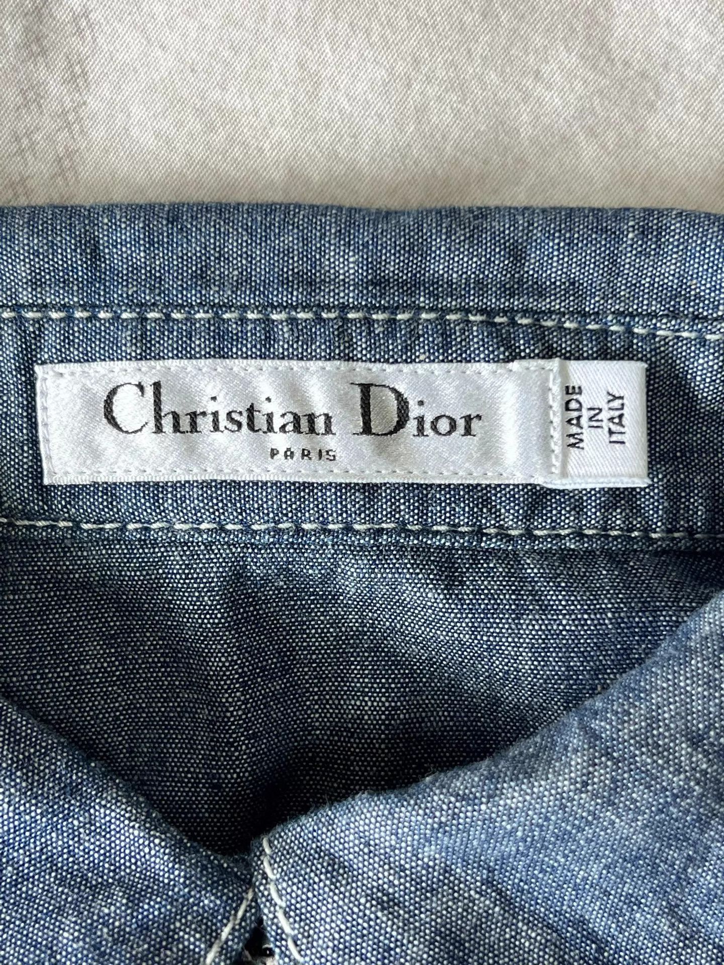 Dior Dior Women's Denim Dress 38 Floral Embroidery Size S / US 4 / IT 40 - 8 Thumbnail