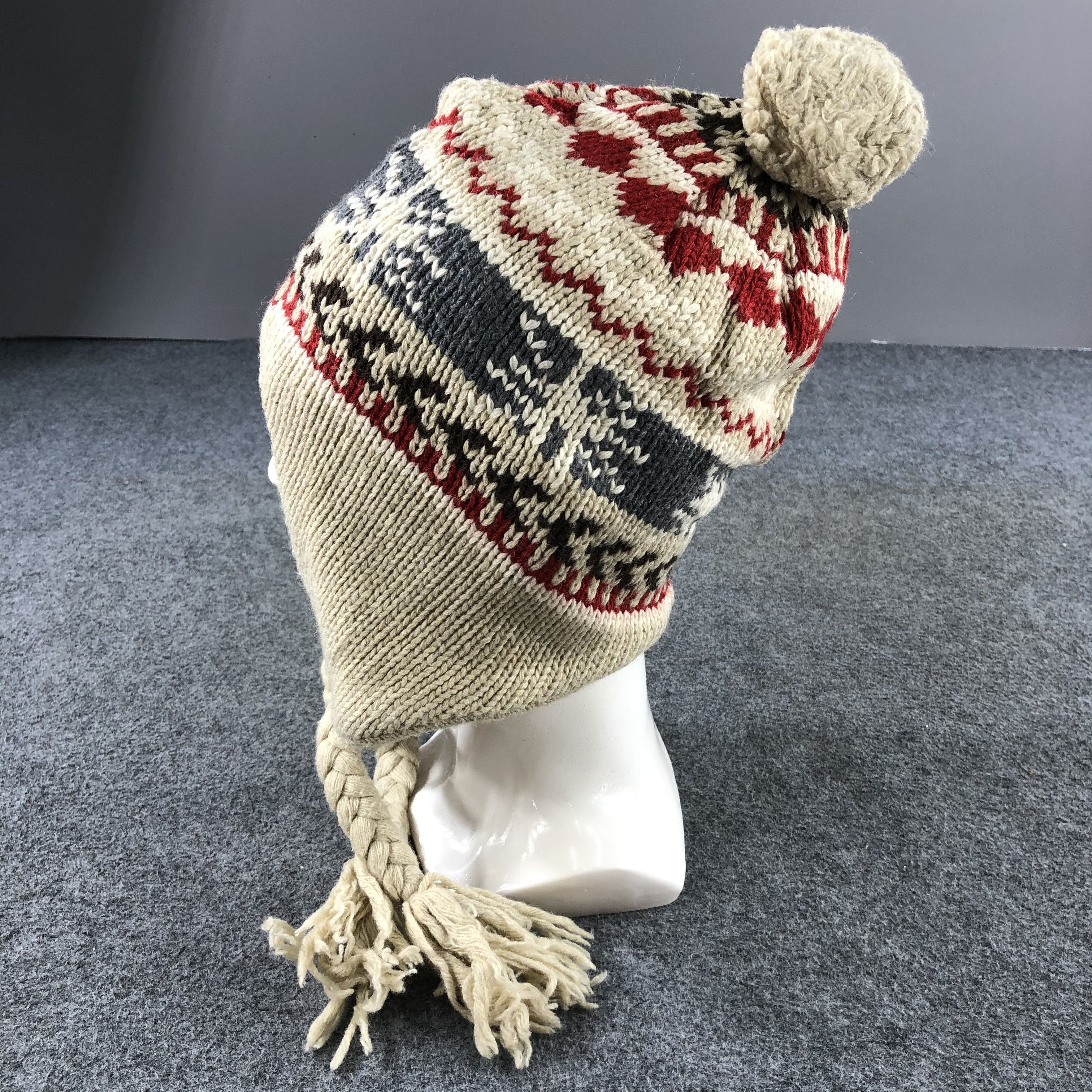 Vintage Ushanka Earflap Bobble Beanie Snowcap Snow Hat B490 Size ONE SIZE - 2 Thumbnail