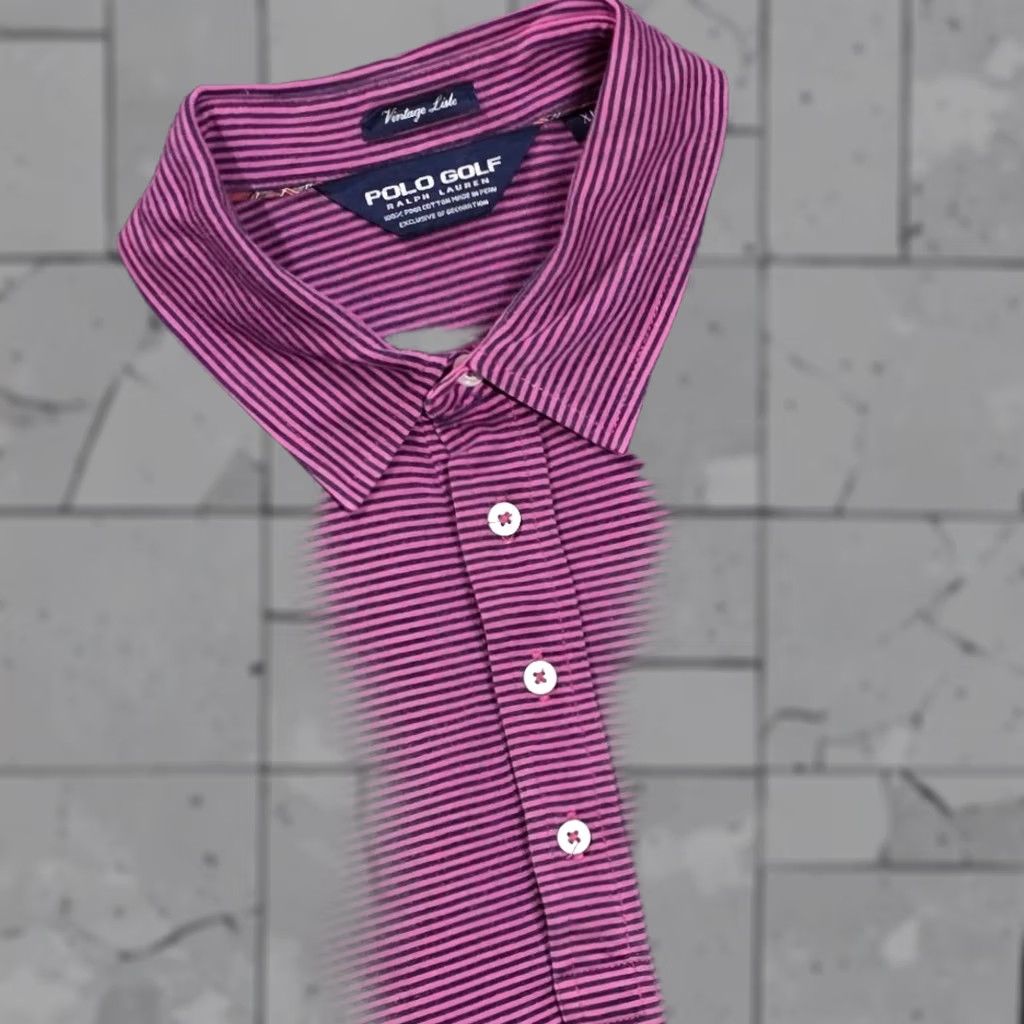 Polo Ralph Lauren Polo Golf Ralph Lauren Vintage Isle Mens XL Pink Blue Stripe Shirt Short Sleeve Size US XL / EU 56 / 4 - 1 Thumbnail