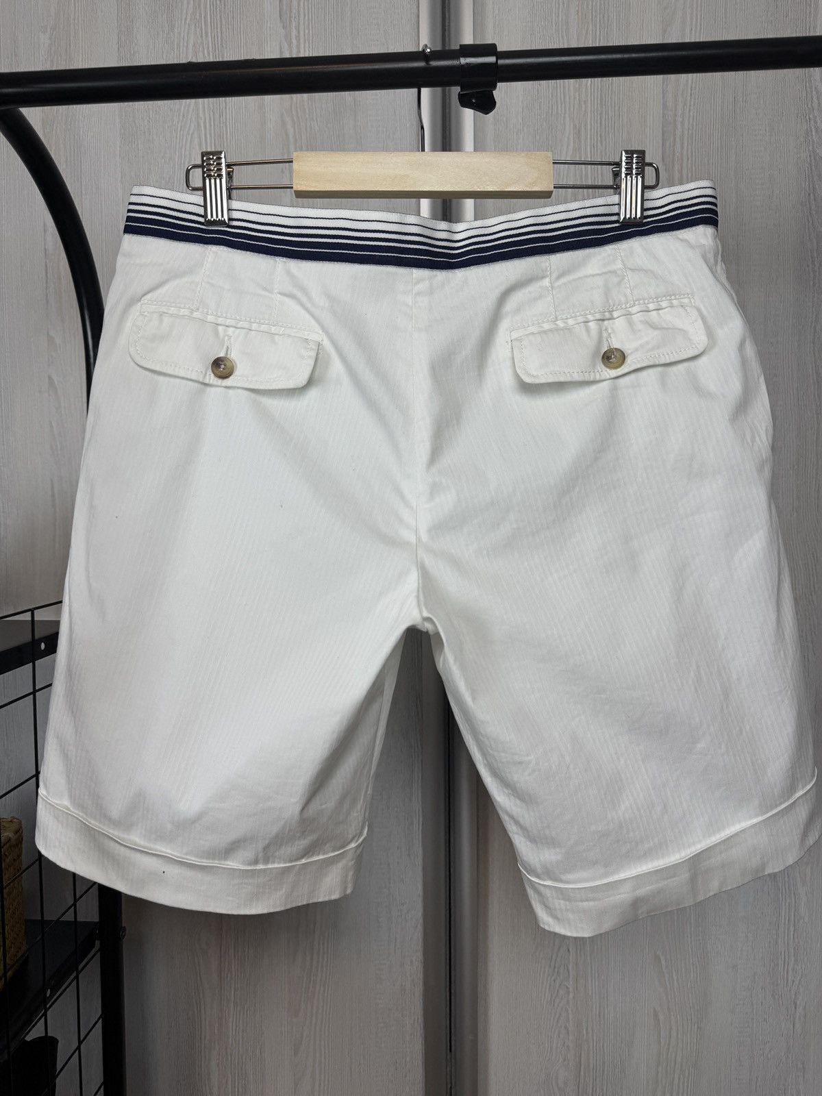 Dolce & Gabbaba white striped cotton luxury shorts size 50