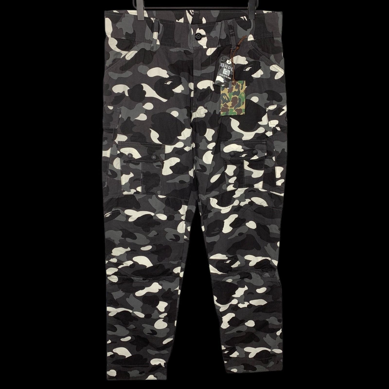 Bape [DS!] GLOW IN THE DARK City Camo Military Cargo Pants Size US 33 - 1 Thumbnail