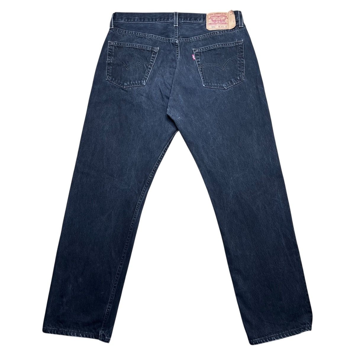 Levi's 1990s Levi’s 501 Button Fly Made In USA Black Denim Jeans Size US 35 - 2 Thumbnail