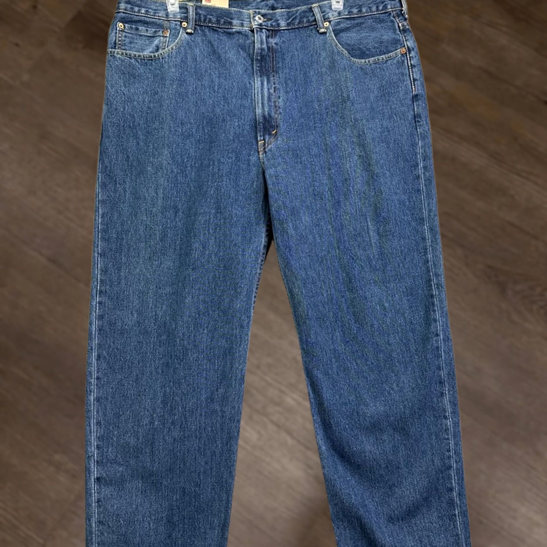 Levi's VINTAGE Levis 550 Big & Tall Jeans Mens 44X30 Blue Denim 5 Pocket Relaxed Tapered Red Tab Jeans NEW Size US 44 / EU 60 - 1 Thumbnail