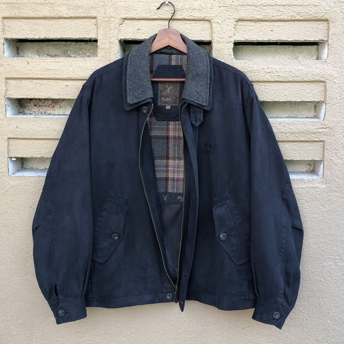 Playboy Vintage Playboy Men’s Black Suede Bomber Jacket Size US L / EU 52-54 / 3 - 2 Thumbnail