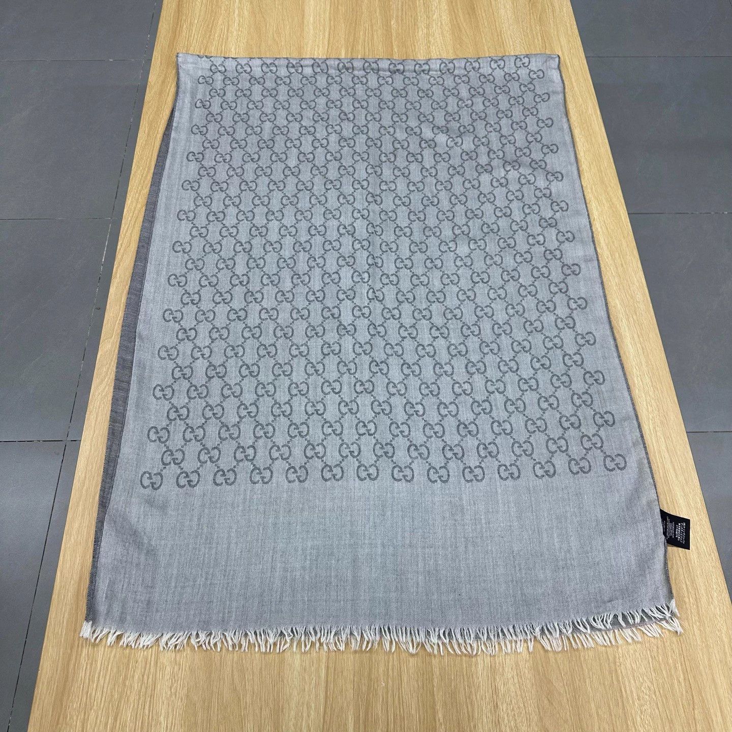 Gucci GUCCI GG Jacquard Wool Cashmere Scarf Size ONE SIZE - 4 Thumbnail