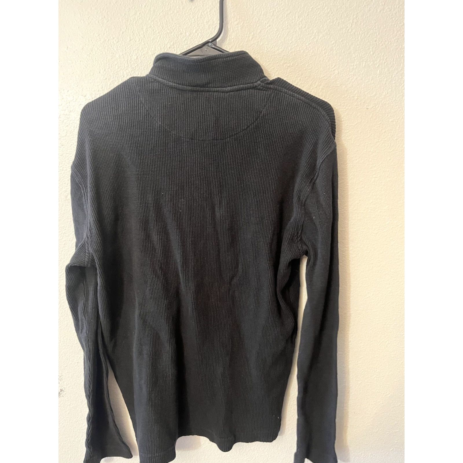 Michael Kors Michael Kors Shirt Mens L Thermal Waffle 1/4 Snap Long Sleeve Stretch Black Size US L / EU 52-54 / 3 - 2 Thumbnail