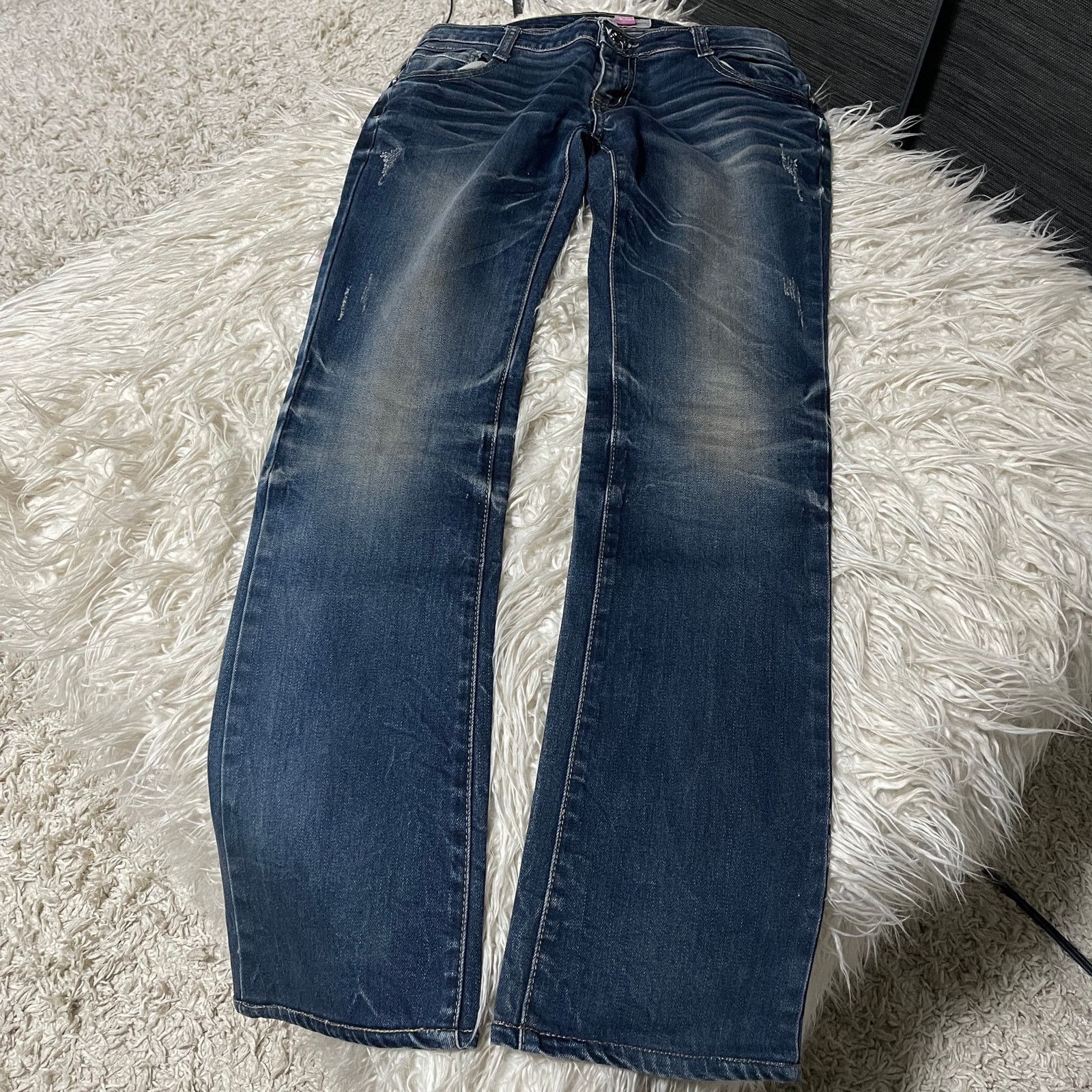 Hysteric Glamour × Japanese Brand × Vintage Vintage Japanese Brand Faded Wash Low-rise Denim Jeans Blue Size 30" / US 8 / IT 44 - 4 Thumbnail