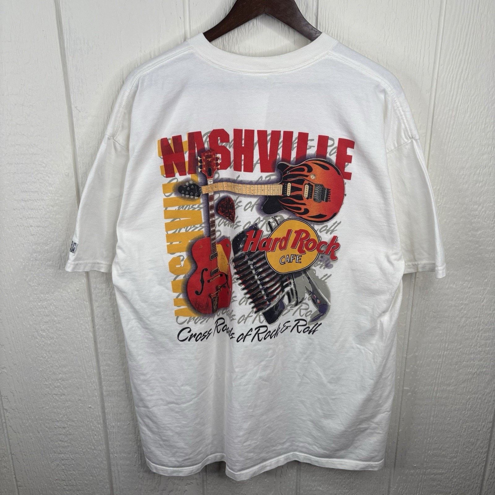 Hard Rock Cafe Vintage White Nashville Country Music Hard Rock Tee X-Large Size US XL / EU 56 / 4 - 1 Thumbnail