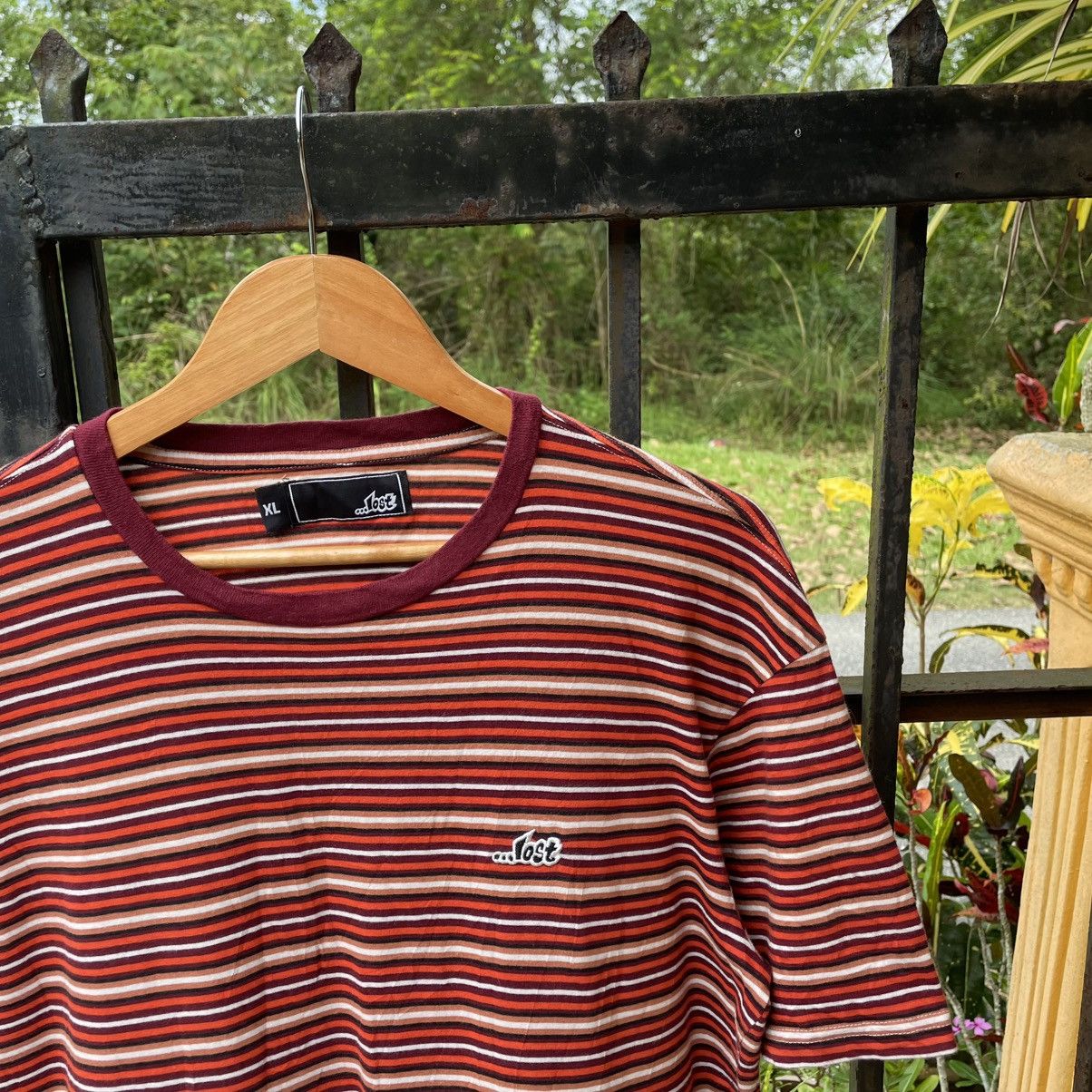 Lost Enterprises × Vintage 🔥Vintage Lost Skateboard Striped Tee Size US XL / EU 56 / 4 - 4 Thumbnail