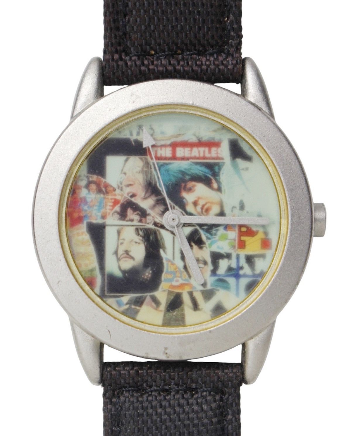 Vintage 2000S THE BEATLES COLLAGE OF ICONIC ALBUM DIAL WATCH Size ONE SIZE - 3 Thumbnail