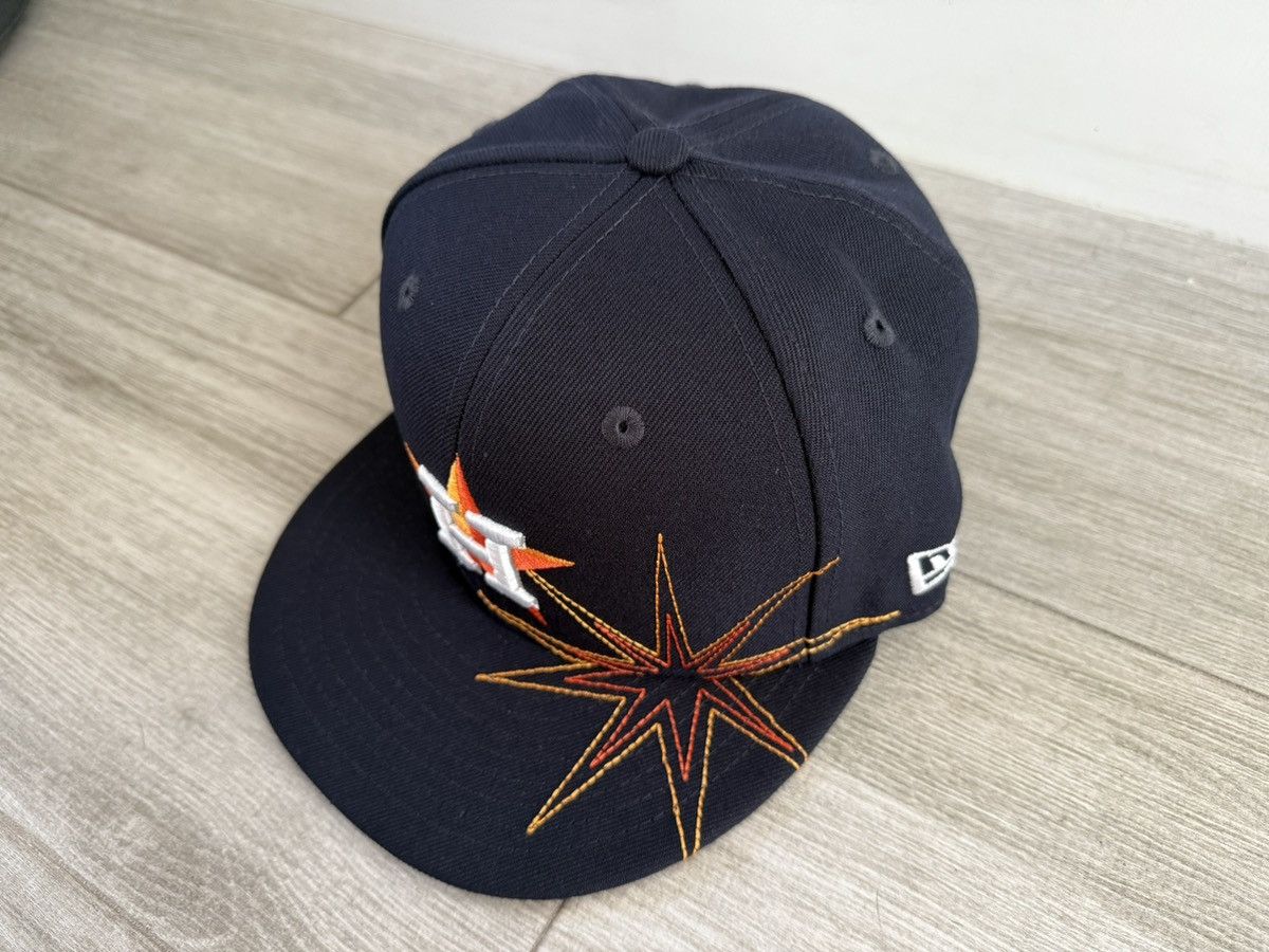 New Era Houston Astros New Era Solar Stars Black Grey Fitted 7 3/8 Size ONE SIZE - 5 Thumbnail