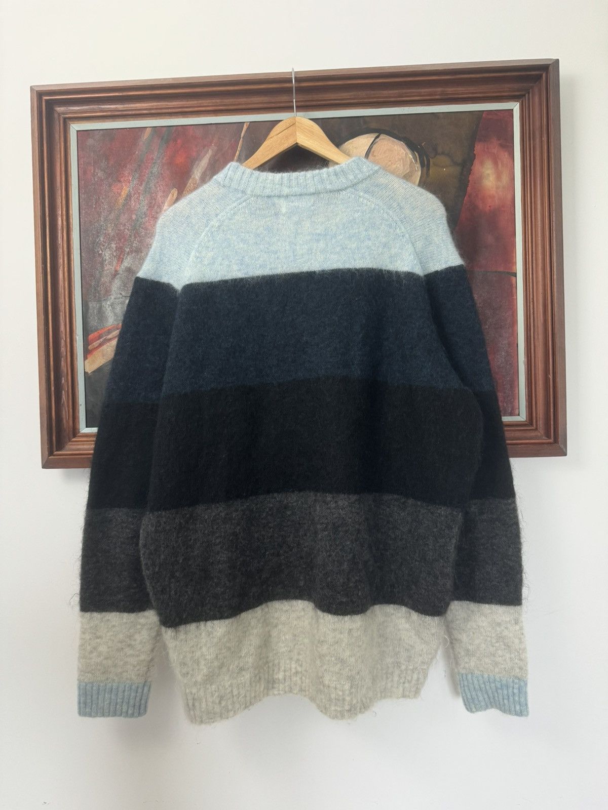 Acne Studios Acne Studios Albah Mohair Oversize Luxury Sweater Striped Size US M / EU 48-50 / 2 - 2 Thumbnail