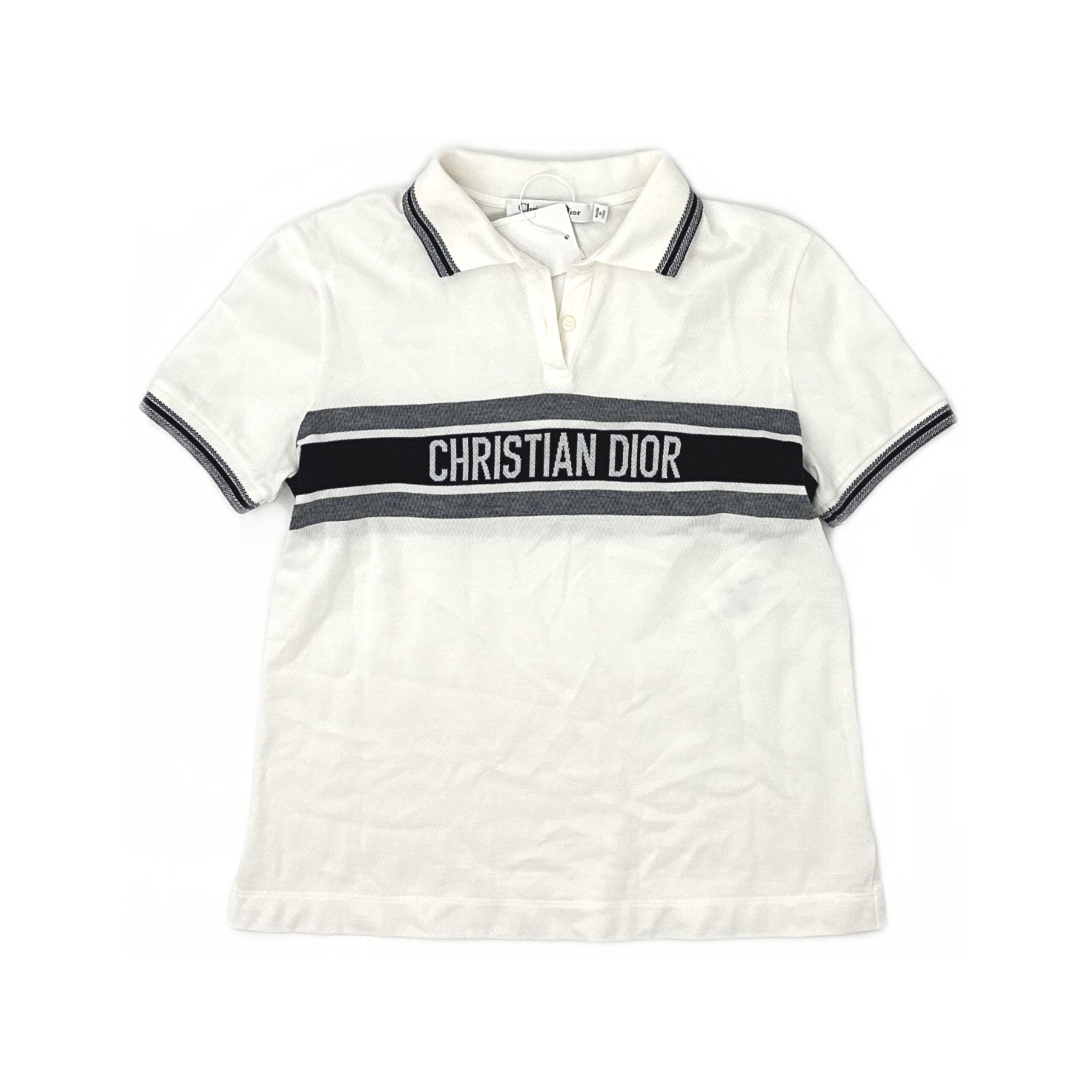 Dior Dior Striped Embroidered Polo Shirt Size XS Size XS / US 0-2 / IT 36-38 - 1 Thumbnail