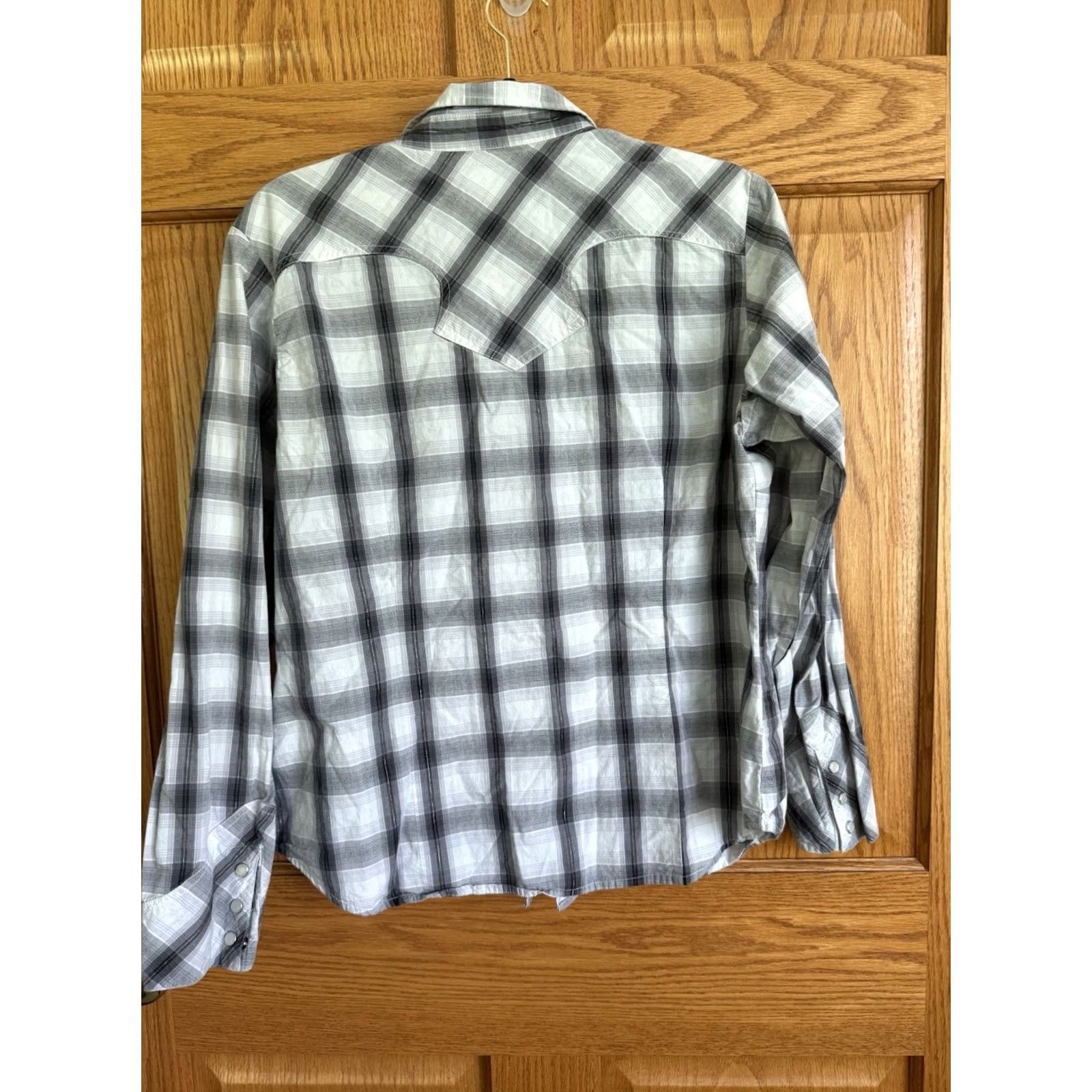 Roper Roper Mens Large Gray Plaid Button Down Shirt Western Wear Size US L / EU 52-54 / 3 - 2 Thumbnail