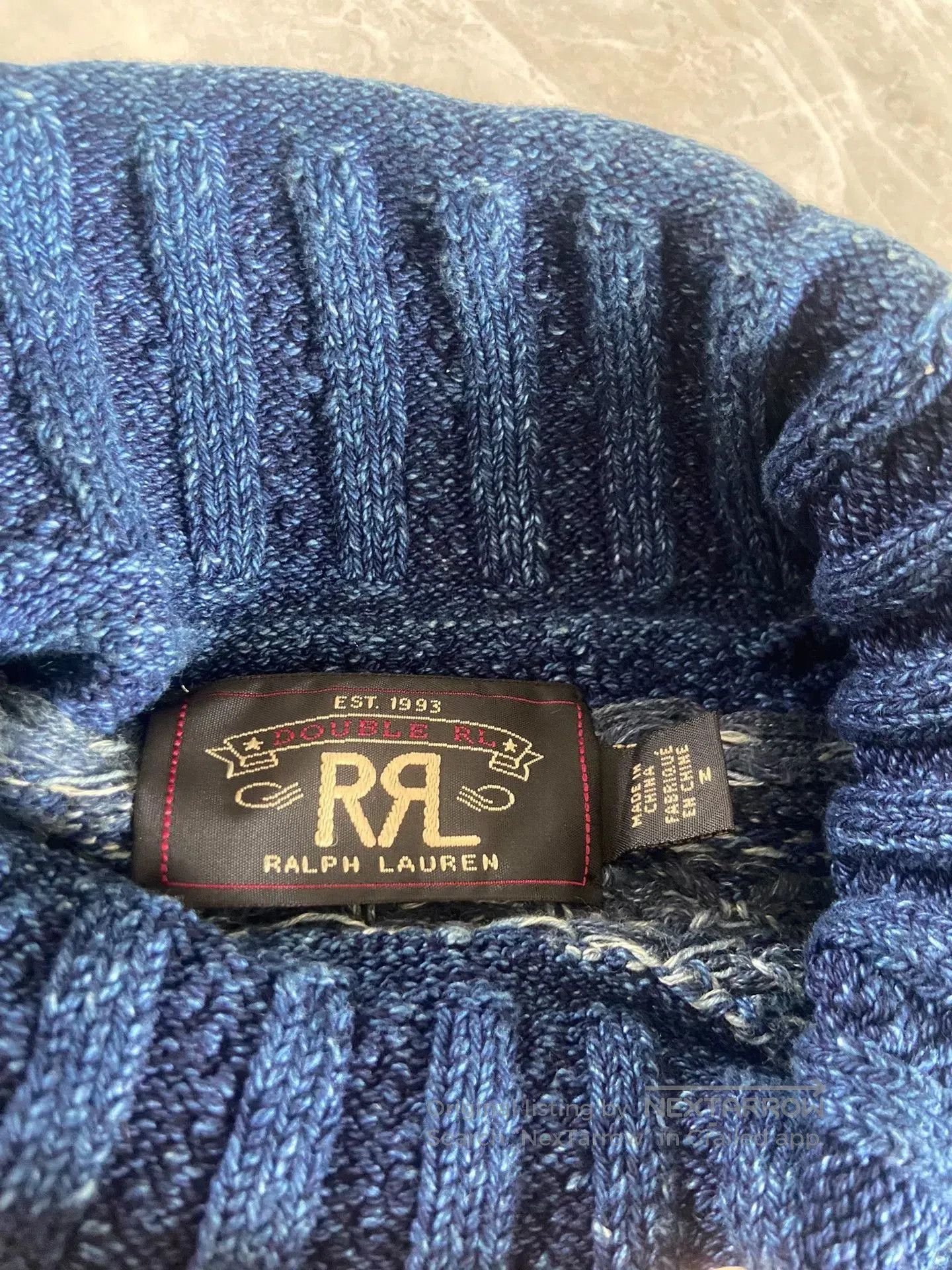 RRL Ralph Lauren RRL American Vintage Indigo Fair Isle Cotton. Size US M / EU 48-50 / 2 - 3 Thumbnail