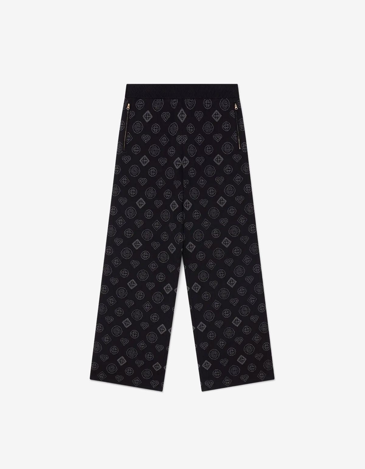 Casblanca Black Monogram Jacquard Trousers