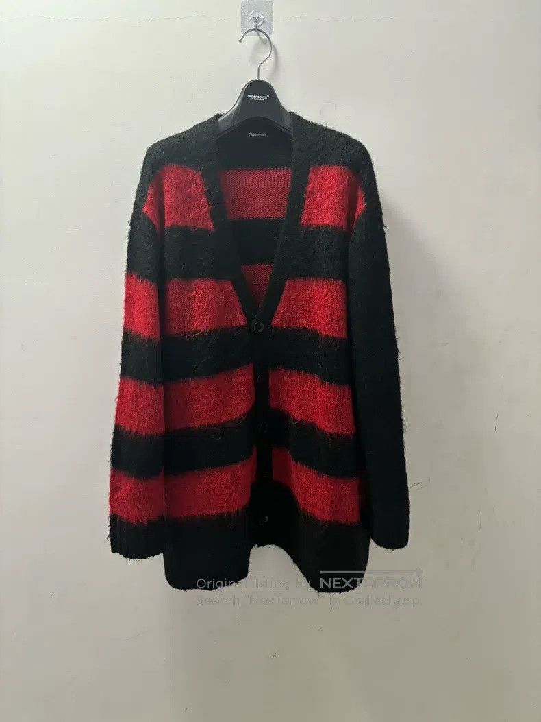 Undercover Undercover Black and Red Striped Mohair Cardigan Size M / US 6-8 / IT 42-44 - 1 Thumbnail