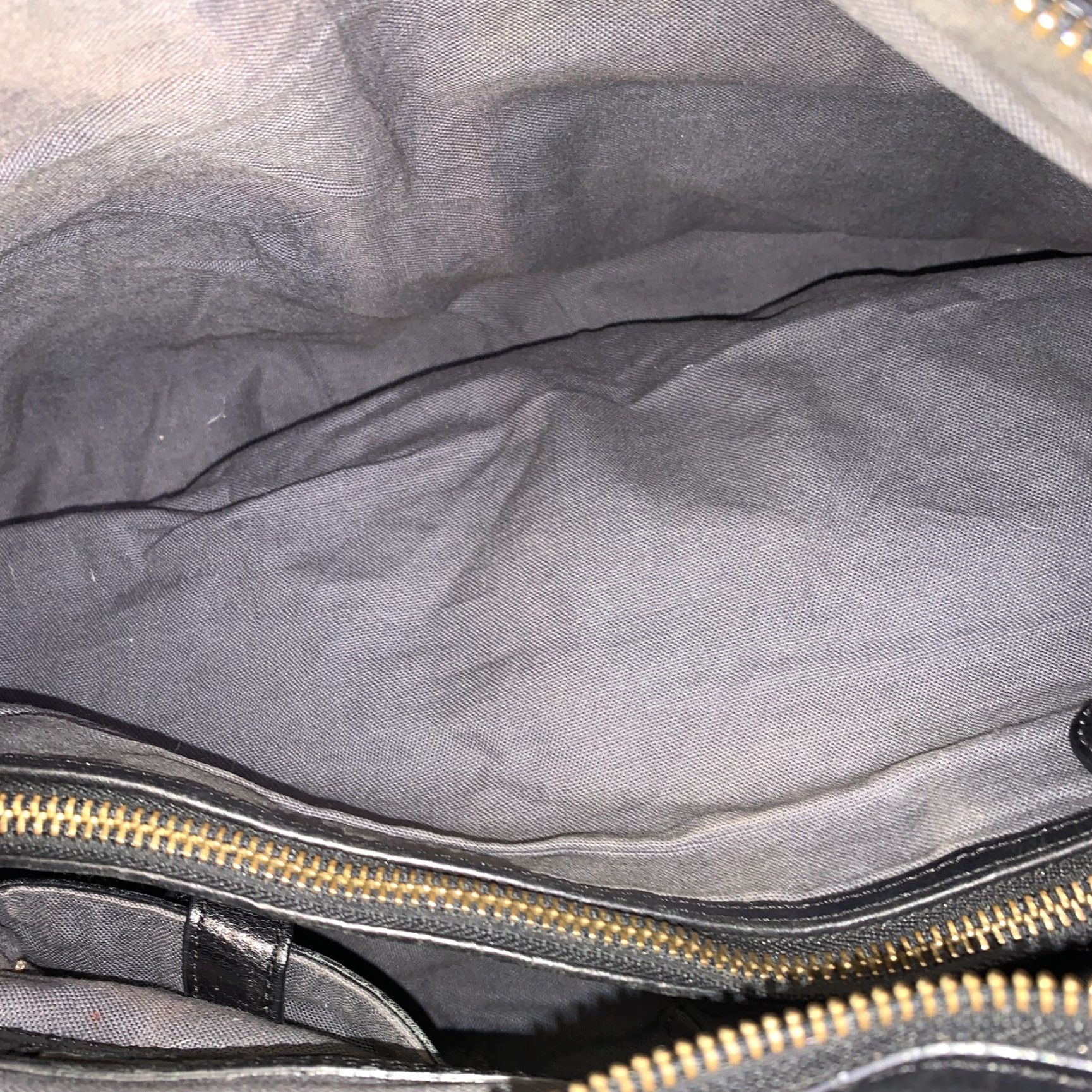 Cole Haan VINTAGE Cole Haan Distressed Black Leather Large Shoulder Handbag 1990s Size ONE SIZE - 7 Thumbnail