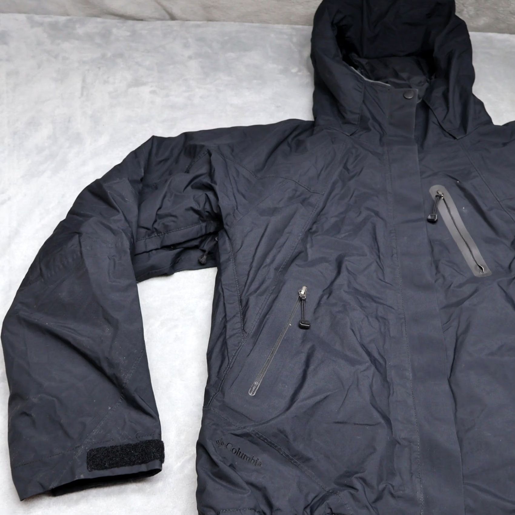 Vintage Columbia Jacket Womens M Black Titanium 3-in-1 Shell Insulated Waterproof Nylon Zipper Pockets Winter Casual Travel Workwear Size M / US 6-8 / IT 42-44 - 2 Thumbnail
