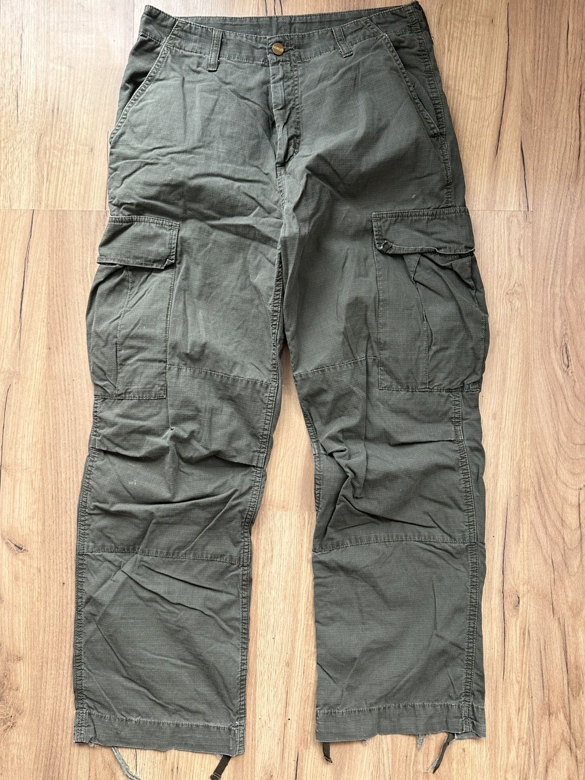 Carhartt 🔥VINTAGE Y2K CARHARTT CARGO BAGGY PANTS🔥 Size US 30 / EU 46 - 5 Thumbnail