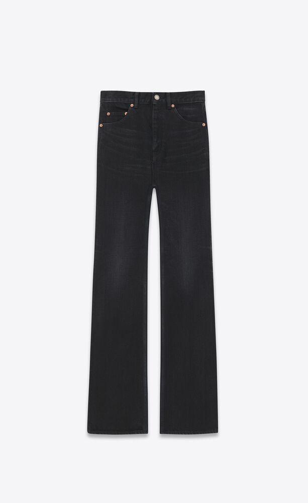 Saint Laurent Paris o1bcso1str1224 70 S Flared Jeans in Black Size US 28 / EU 44 - 1 Thumbnail