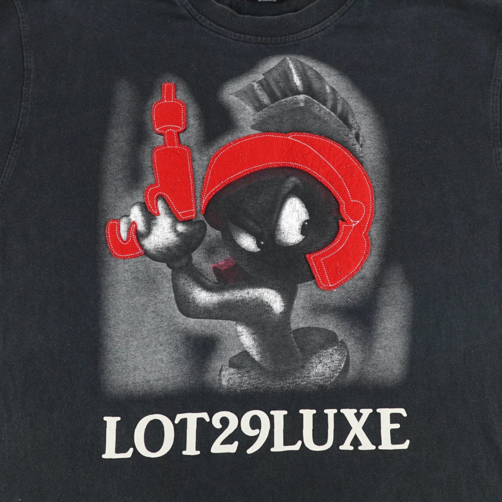 Vintage VINTAGE Lot 29 T Shirt Mens Large Black Marvin The Martian Looney Tunes Graphic Print Casual Cotton Short Sleeve Crew Neck 90s Theme Mens Size US L / EU 52-54 / 3 - 2 Thumbnail