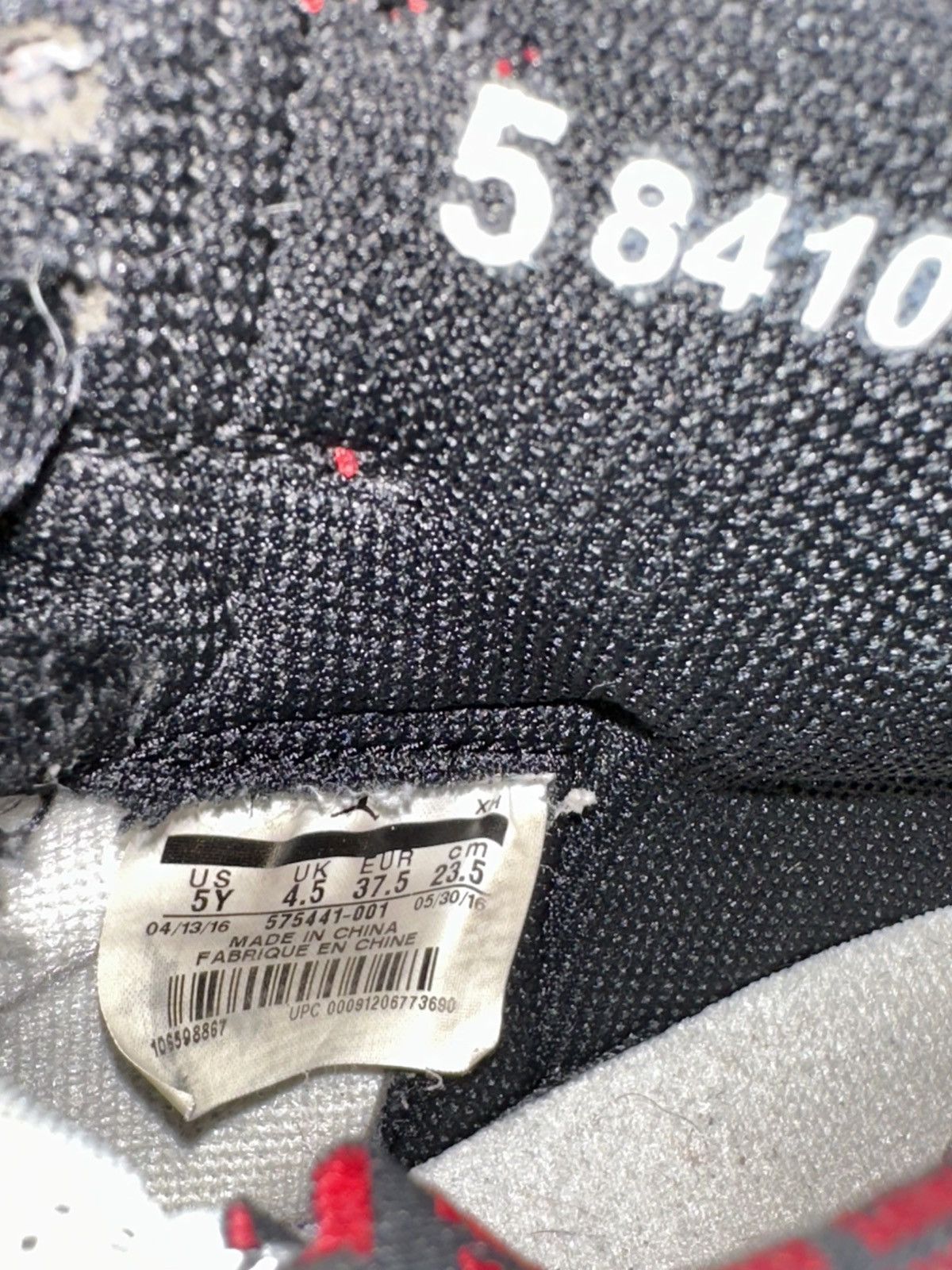 Nike Jordan 1 Retro High Bred Banned (2016) Size US 6.5 / IT 36.5 - 3 Thumbnail