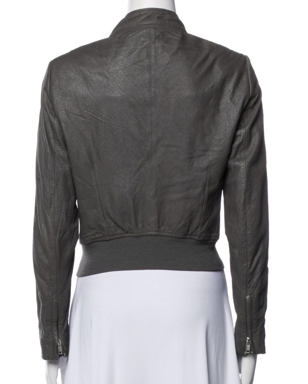 Rick Owens Rick Owens Grey Leather Jacket Size S / US 4 / IT 40 - 2 Thumbnail