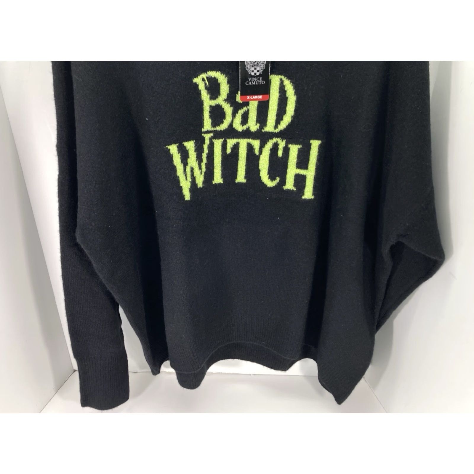 Vince Camuto Vince Camuto Sweater Women XL Black Halloween Pullover NWT Bad Witch Wicked Crew Neck 27 Across Chest 25 From Shoulders to Waist Size XL / US 12-14 / IT 48-50 - 3 Thumbnail