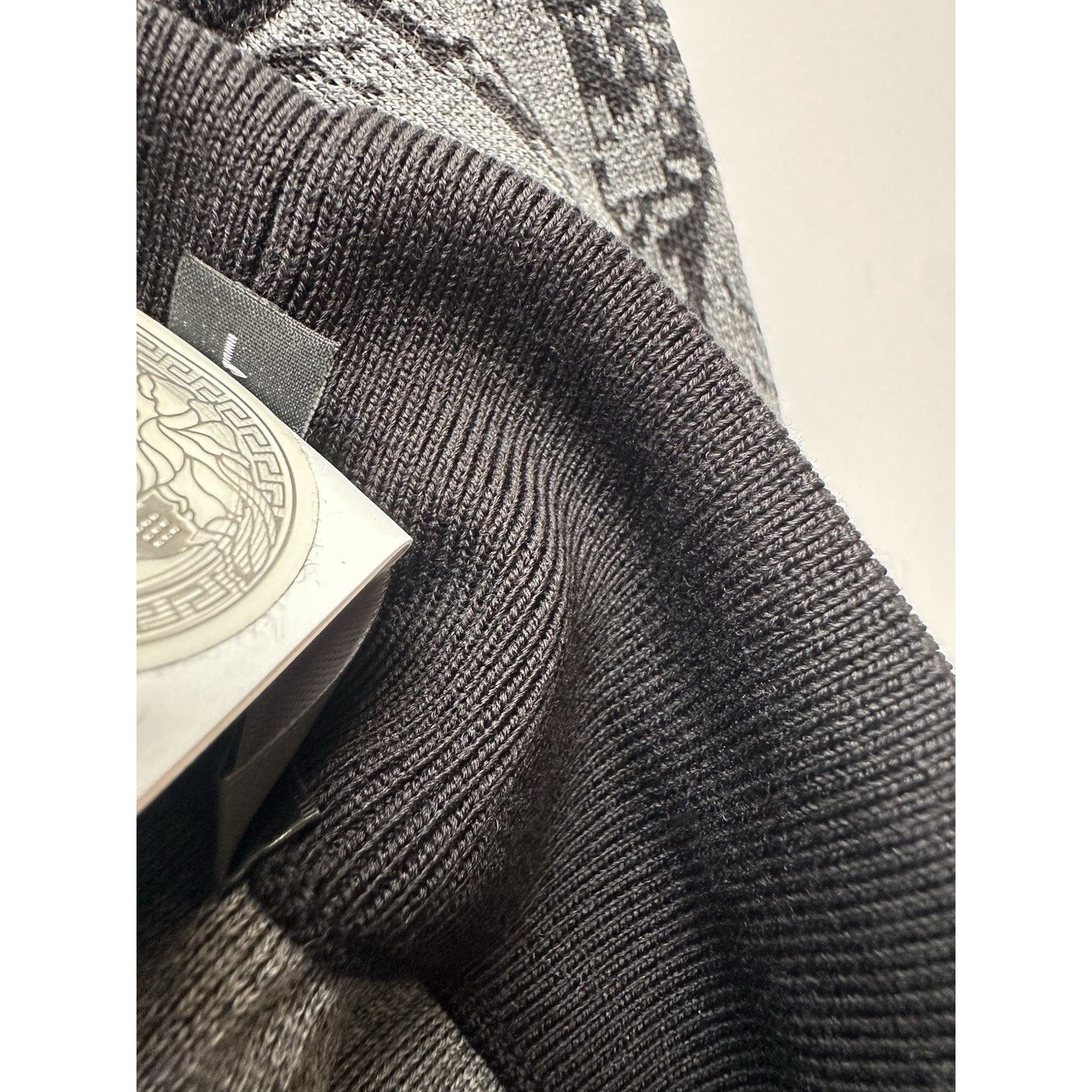 Versace Versace Knit Barocco Jacquard Black Pants L (50) 1013253 Size US 32 / EU 48 - 19 Thumbnail