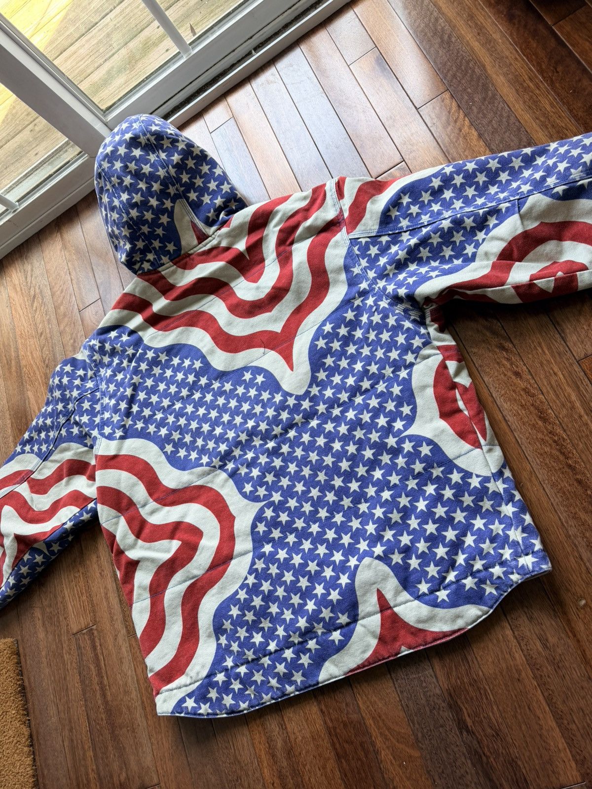 Supreme Supreme Flag Quilted Hooded Work Jacket - Large Size US L / EU 52-54 / 3 - 7 Thumbnail