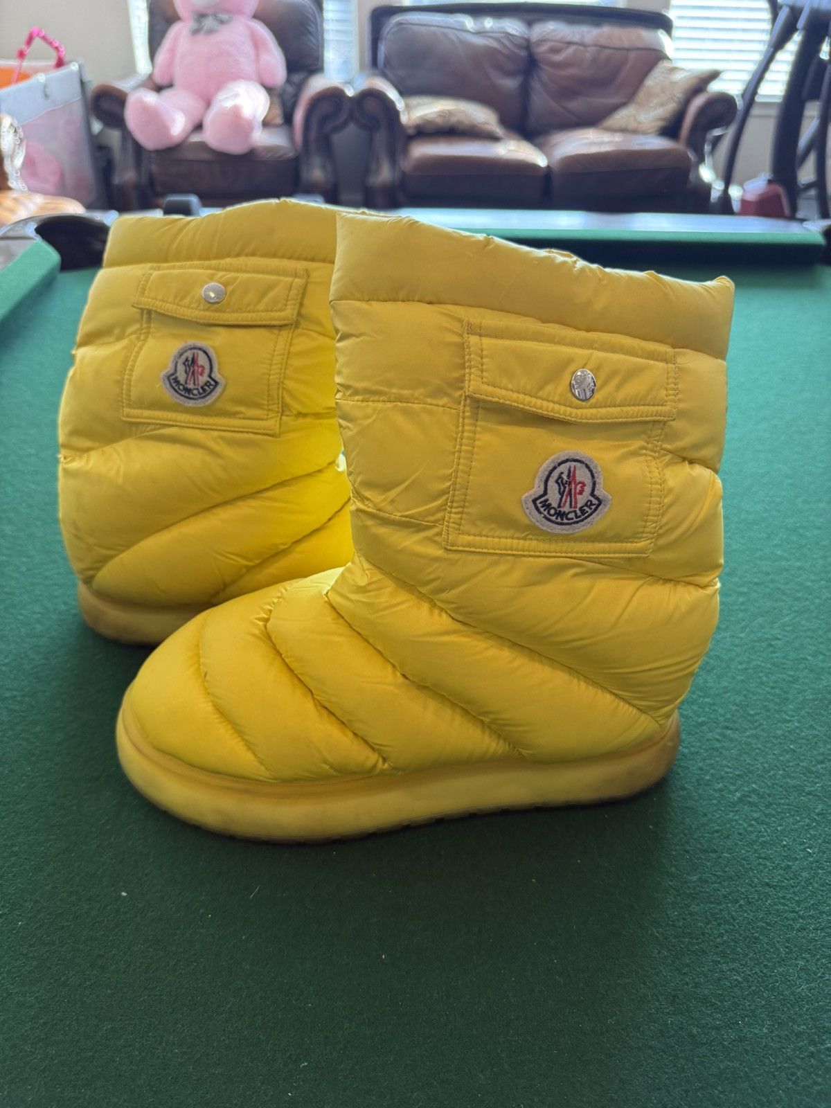 Moncler Moncler Yellow Puffer Boots Size US 10 / IT 40 - 2 Thumbnail