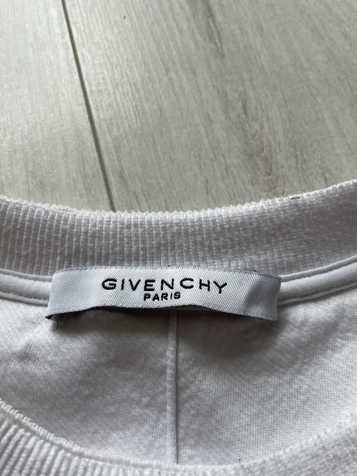 Givenchy Givenchy Paris Destroyed White Sweatshirt Size US S / EU 44-46 / 1 - 8 Thumbnail