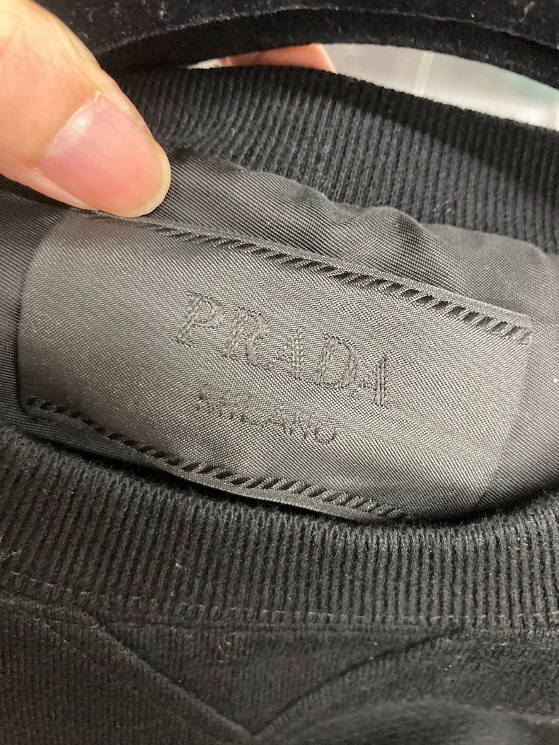 Prada Prada Black big logo sweatshirt Size US XXL / EU 58 / 5 - 4 Thumbnail