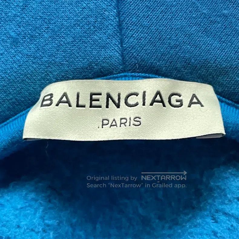 Balenciaga Balenciaga Loose blue hooded sweatshirt Size US S / EU 44-46 / 1 - 3 Thumbnail
