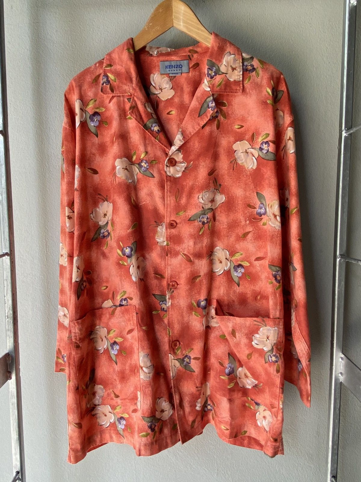 Kenzo KENZO Vintage Floral Button-Up Shirt Size US L / EU 52-54 / 3 - 12 Thumbnail