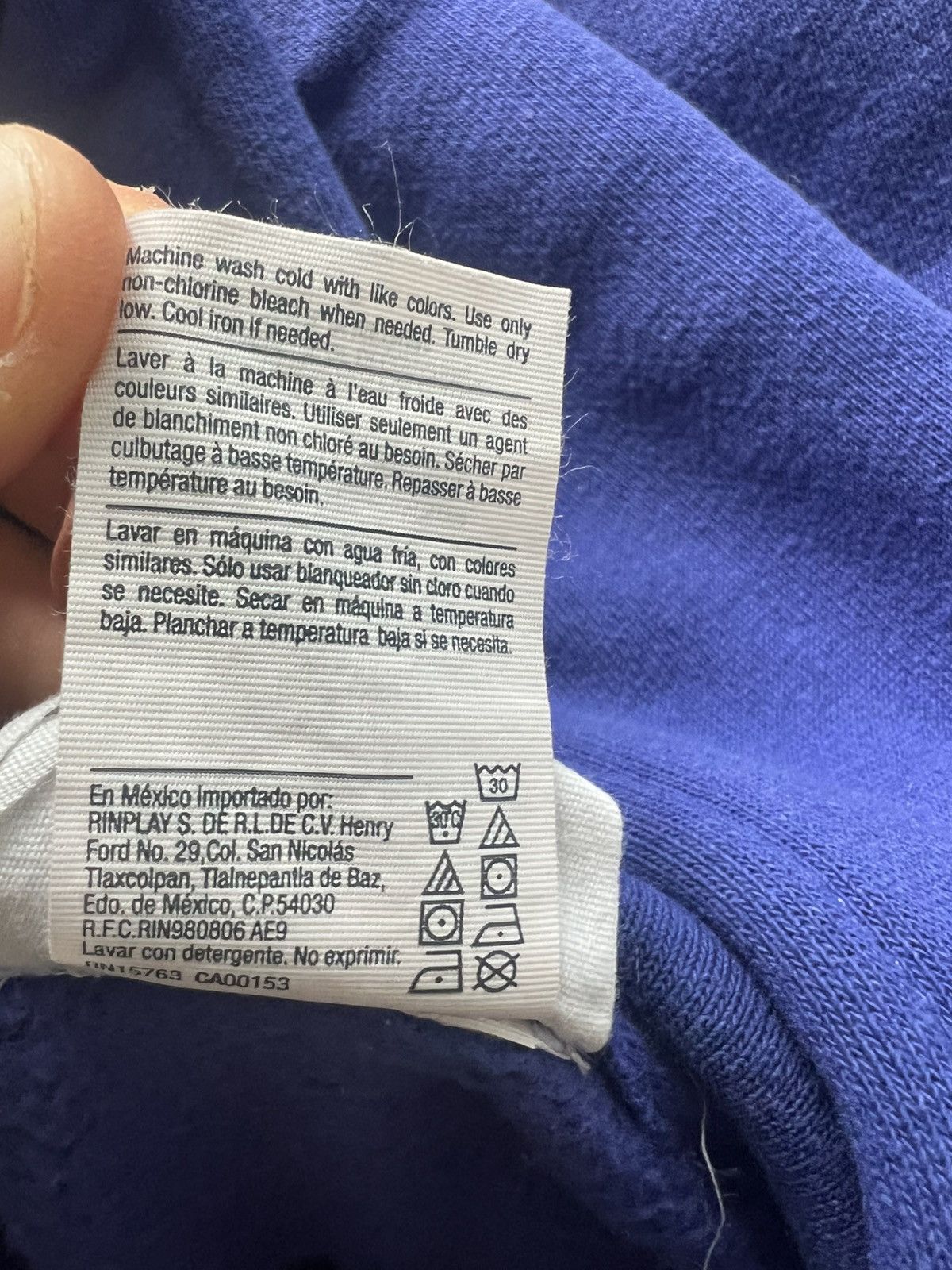 Champion Champion Indigo Hoodie (Large fitting Men’s S) Size US S / EU 44-46 / 1 - 7 Thumbnail