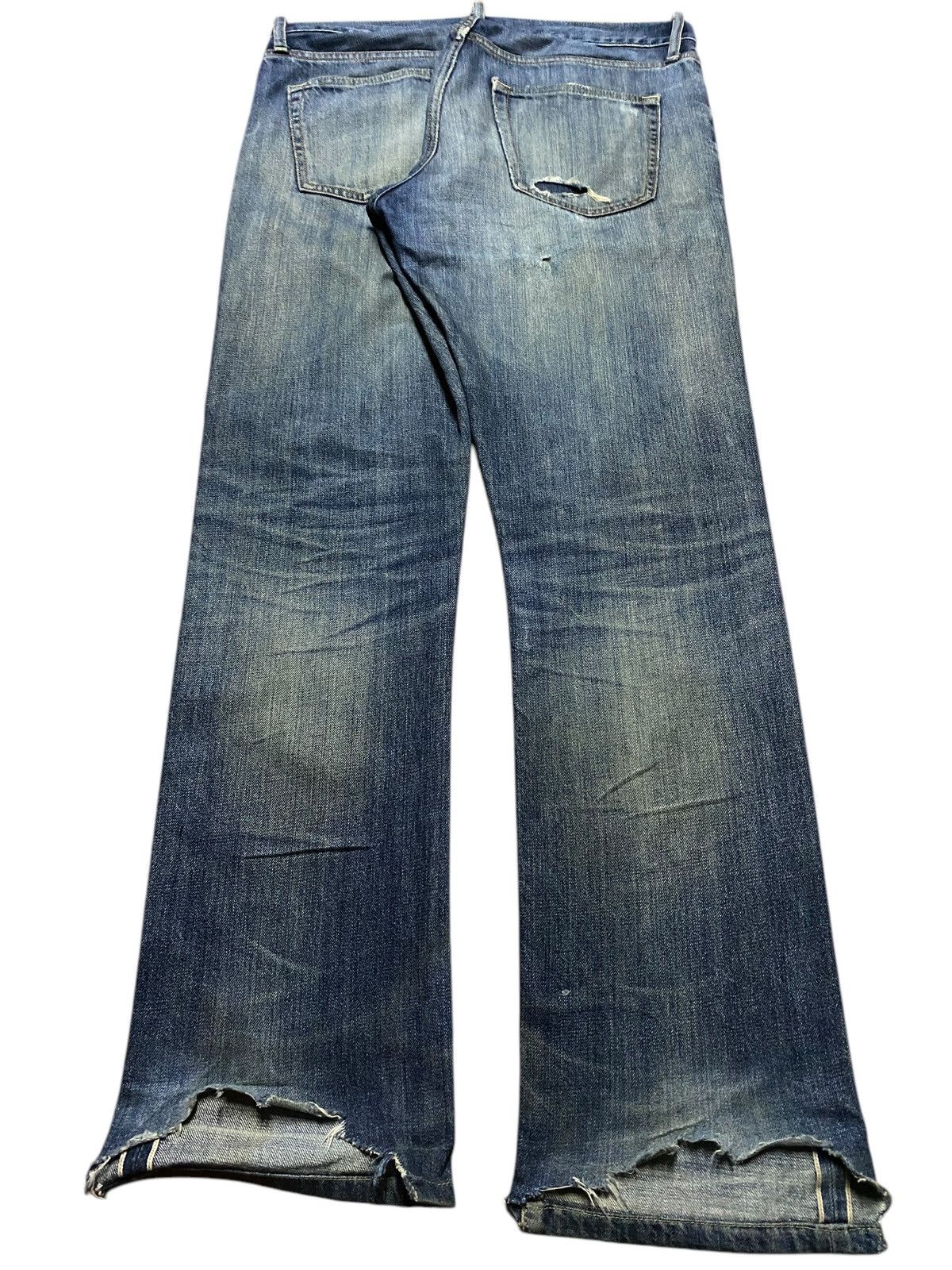 Japanese Brand Vintage Japanese Brand Uniqlo Selvedge Distressed Jeans Size US 34 / EU 50 - 2 Thumbnail