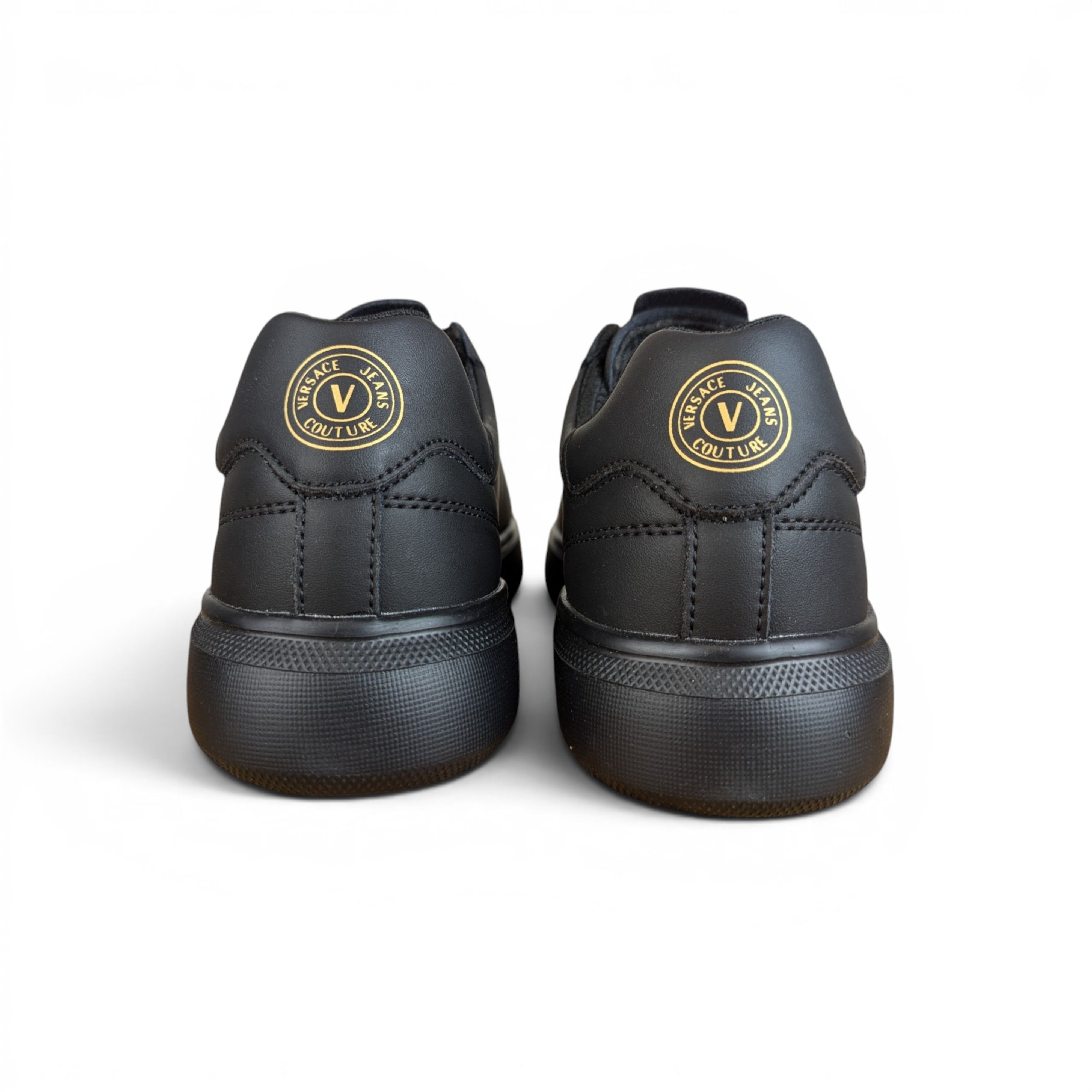 Versace Jeans Couture VERSACE JEANS COUTURE ALL BLACK SNEAKERS WITH LOGO Size US 7 / IT 37 - 6 Thumbnail