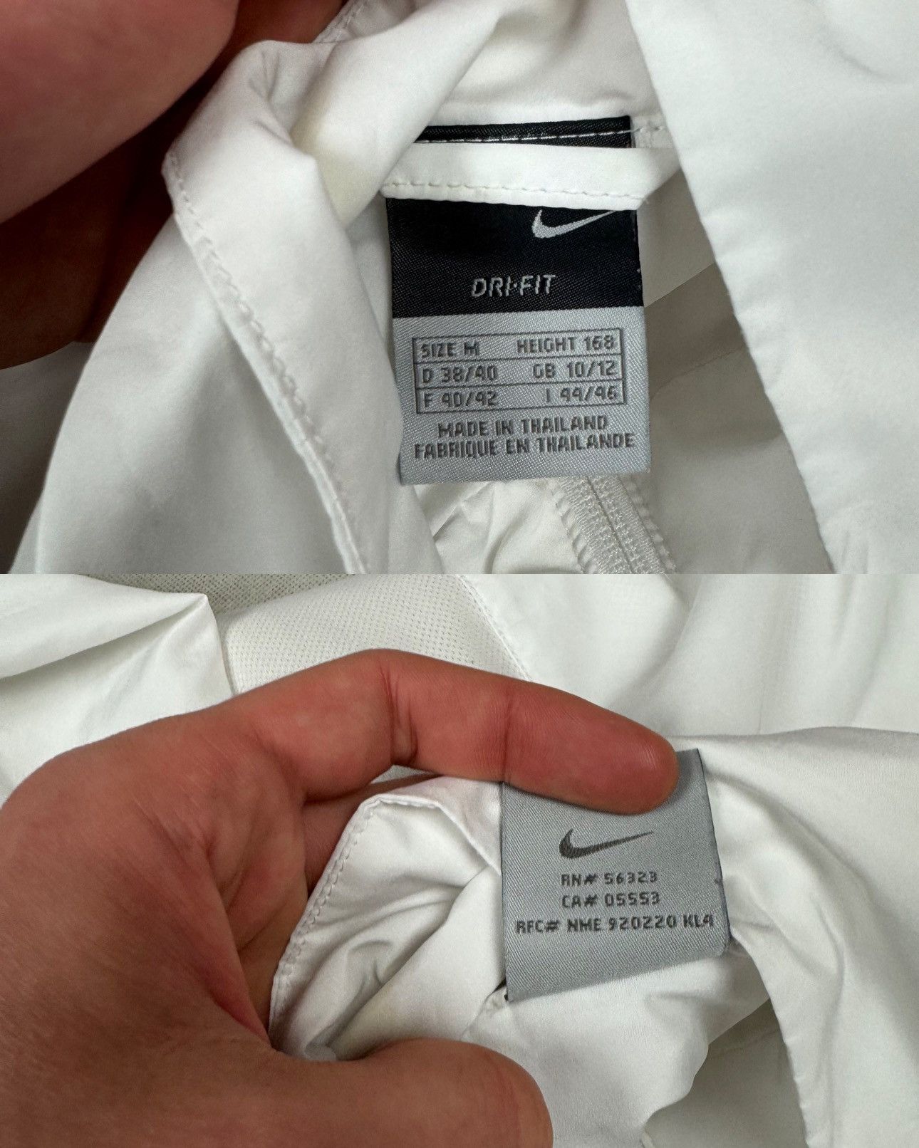 Nike × Vintage Nike Dri-Fit Womens White Full Zip Windbreaker Jacket Medium Size M / US 6-8 / IT 42-44 - 2 Thumbnail