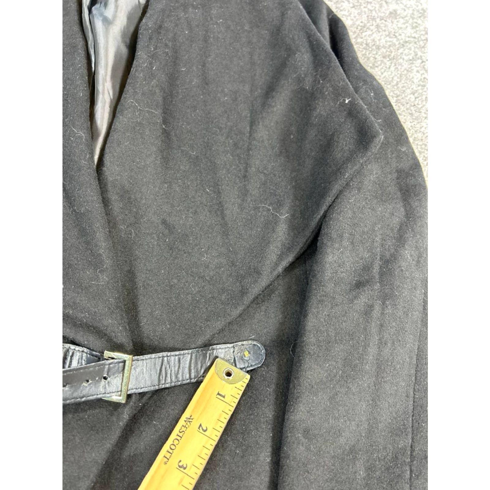 Ralph Lauren Lauren Ralph Lauren Coat Womens 6 Black Wool Belted Overcoat Classic Style Size M / US 6-8 / IT 42-44 - 5 Thumbnail