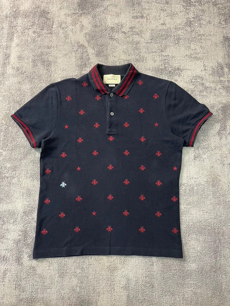 Gucci Striped loose pullover straight short-sleeved Polo sh