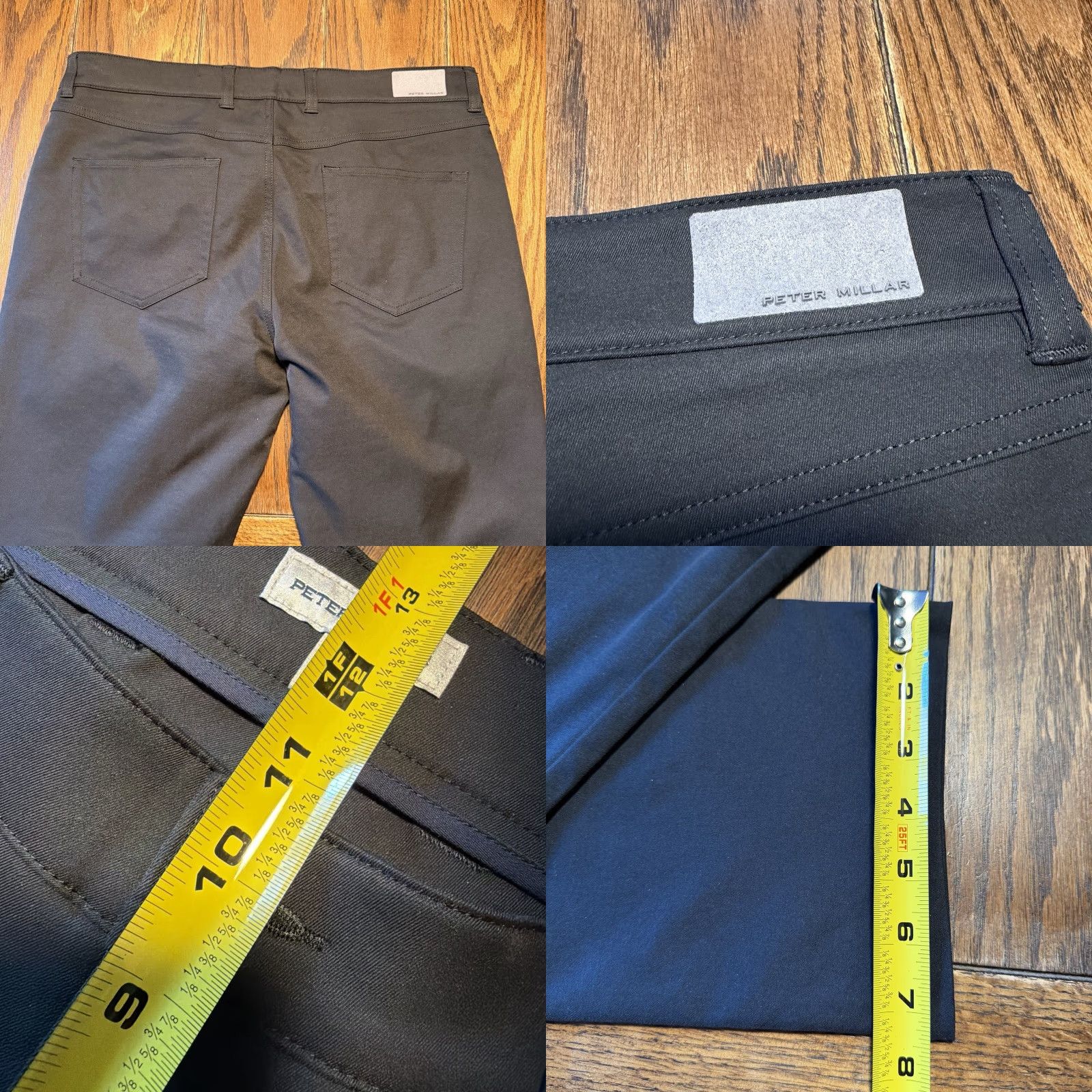 Peter Millar Peter Millar Crown Sport Men Pants Chino Golf Straight Leg Flat Front Black 35x30 Regular Men’s Black Golf Crown Sport Pants Size US 35 - 9 Thumbnail