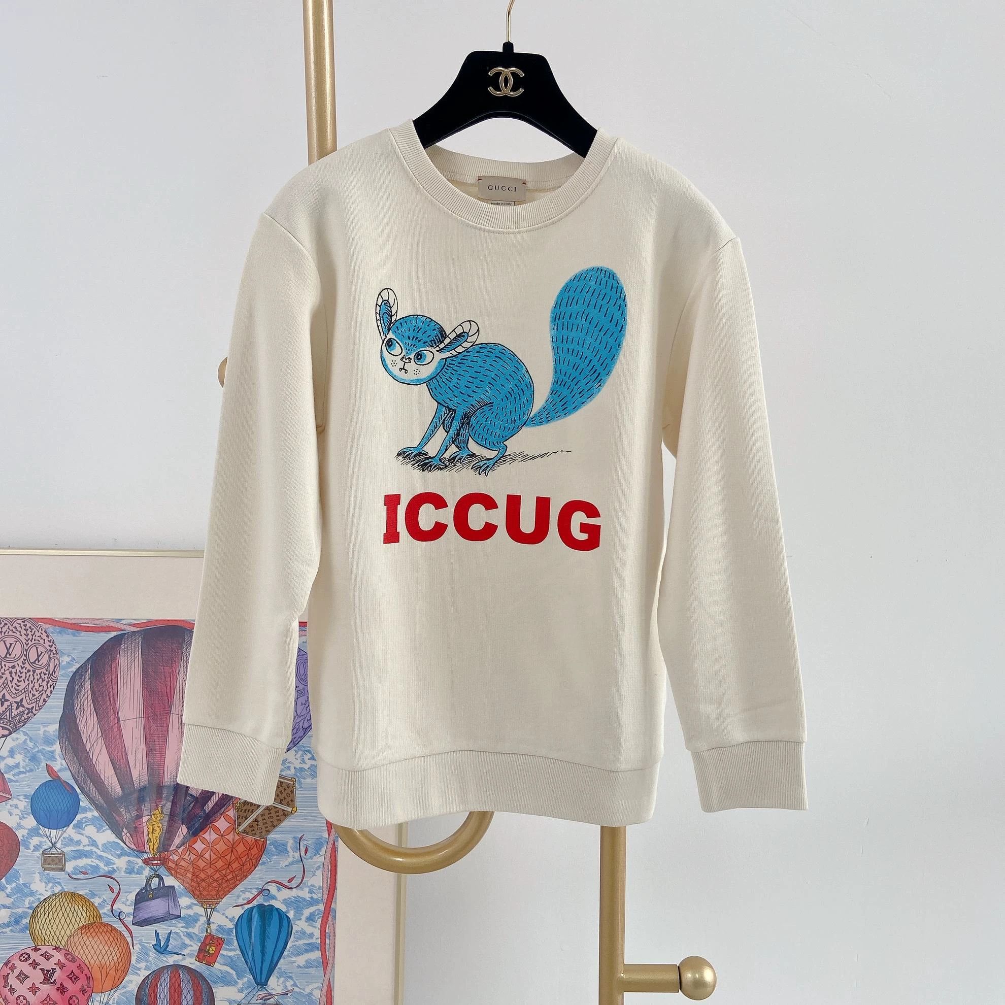 Gucci Gucci Blue Printed Crew Tee 10Y 8448 Size XS / US 0-2 / IT 36-38 - 1 Thumbnail