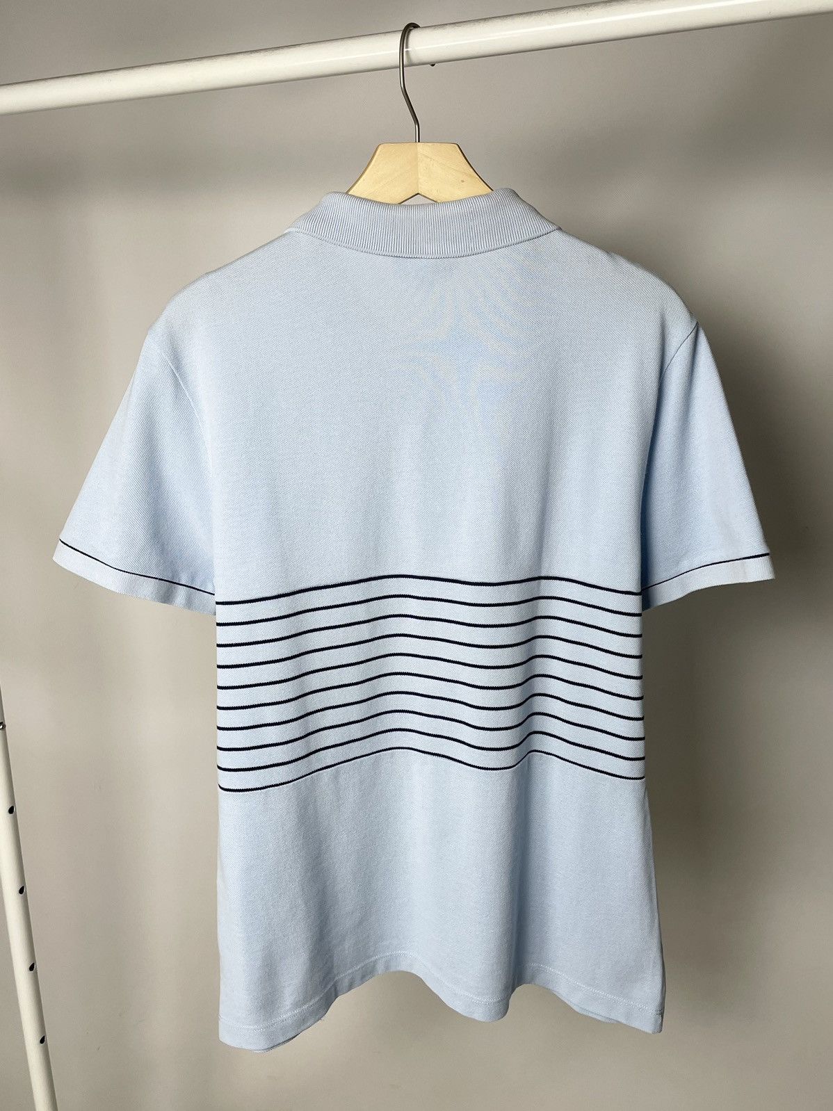 Lacoste Lacoste Vintage Size L 🦋 Striped Blue Golf Polo Tee t shirt Size US L / EU 52-54 / 3 - 10 Thumbnail