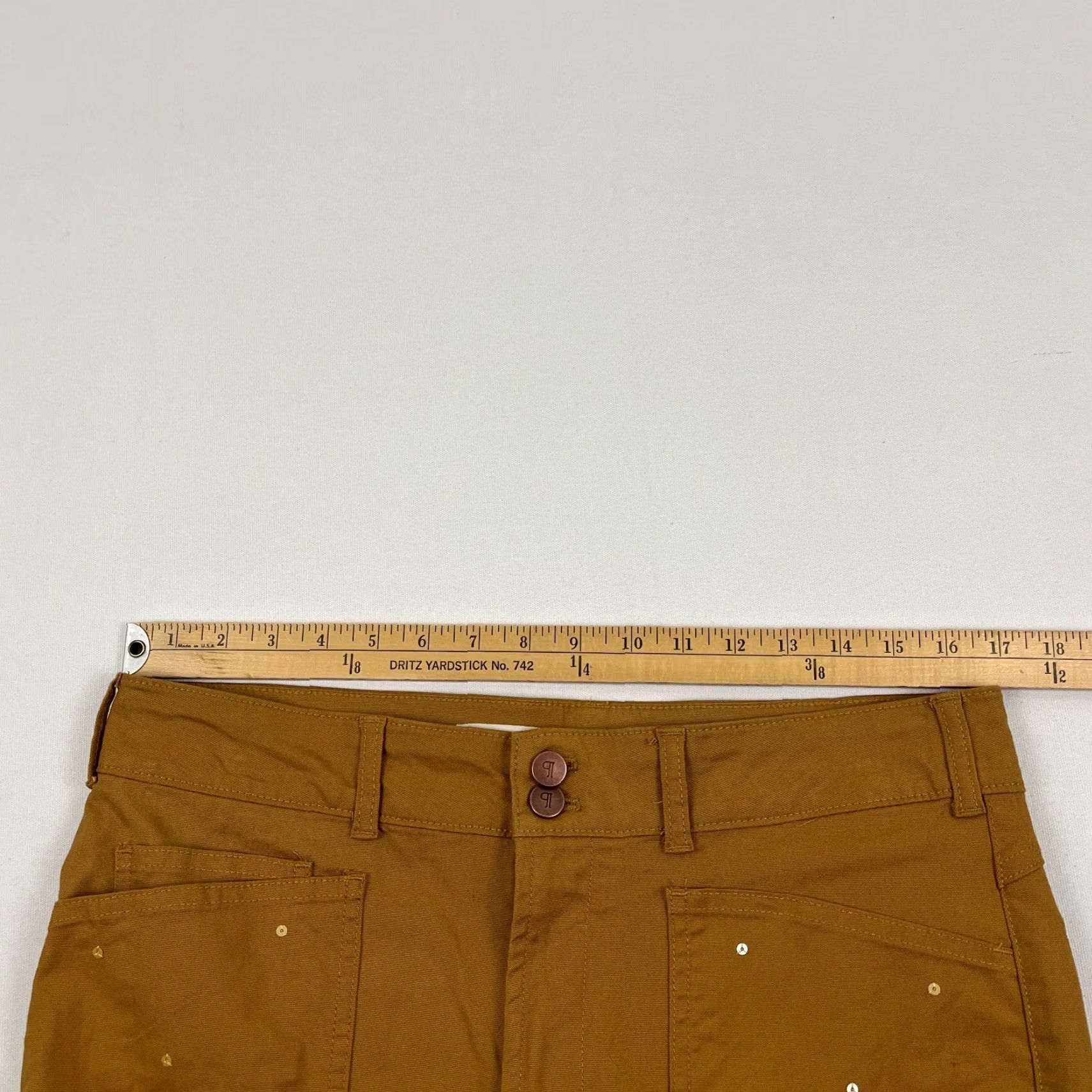 Anthropologie Anthropologie Pilcro Wanderer Pants Women Sz 30 W34 L29 Brown Floral Sequin Boho Size 30" / US 8 / IT 44 - 4 Thumbnail
